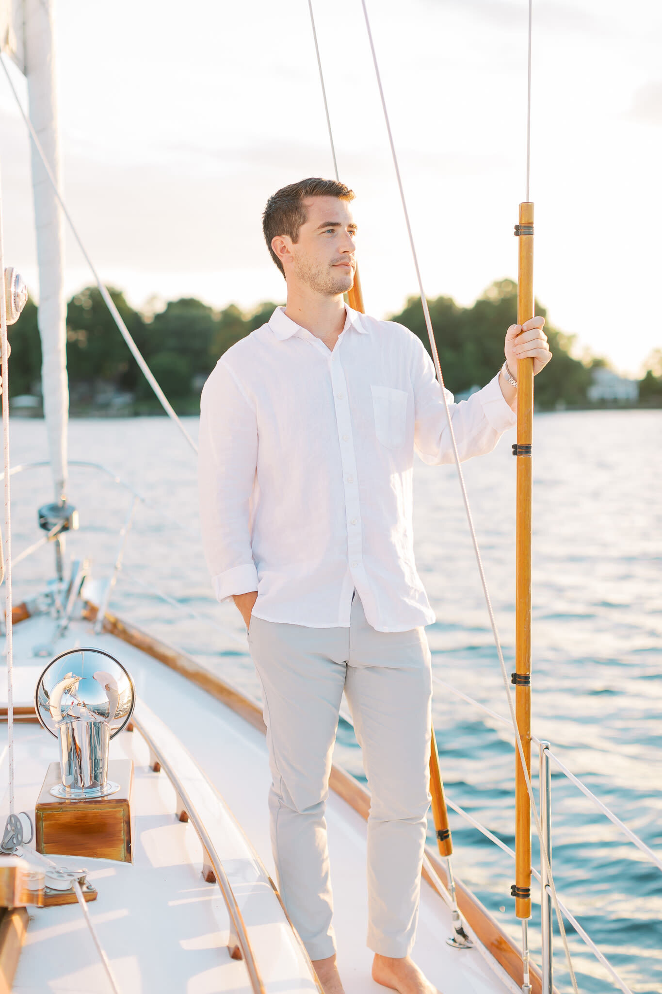 Lake Norman NC Sailboat Engagement session