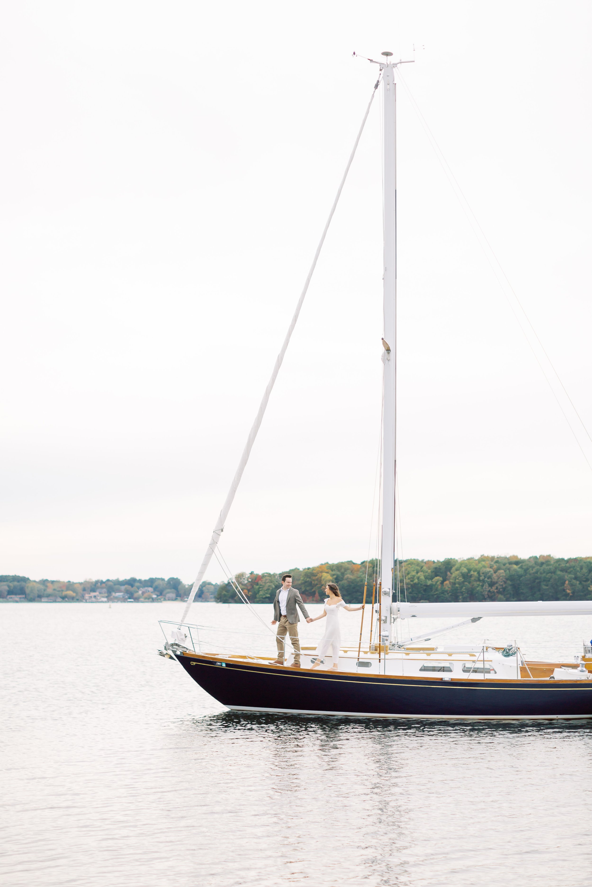 Sailboat Engagement Photography - Charlotte North Carolina