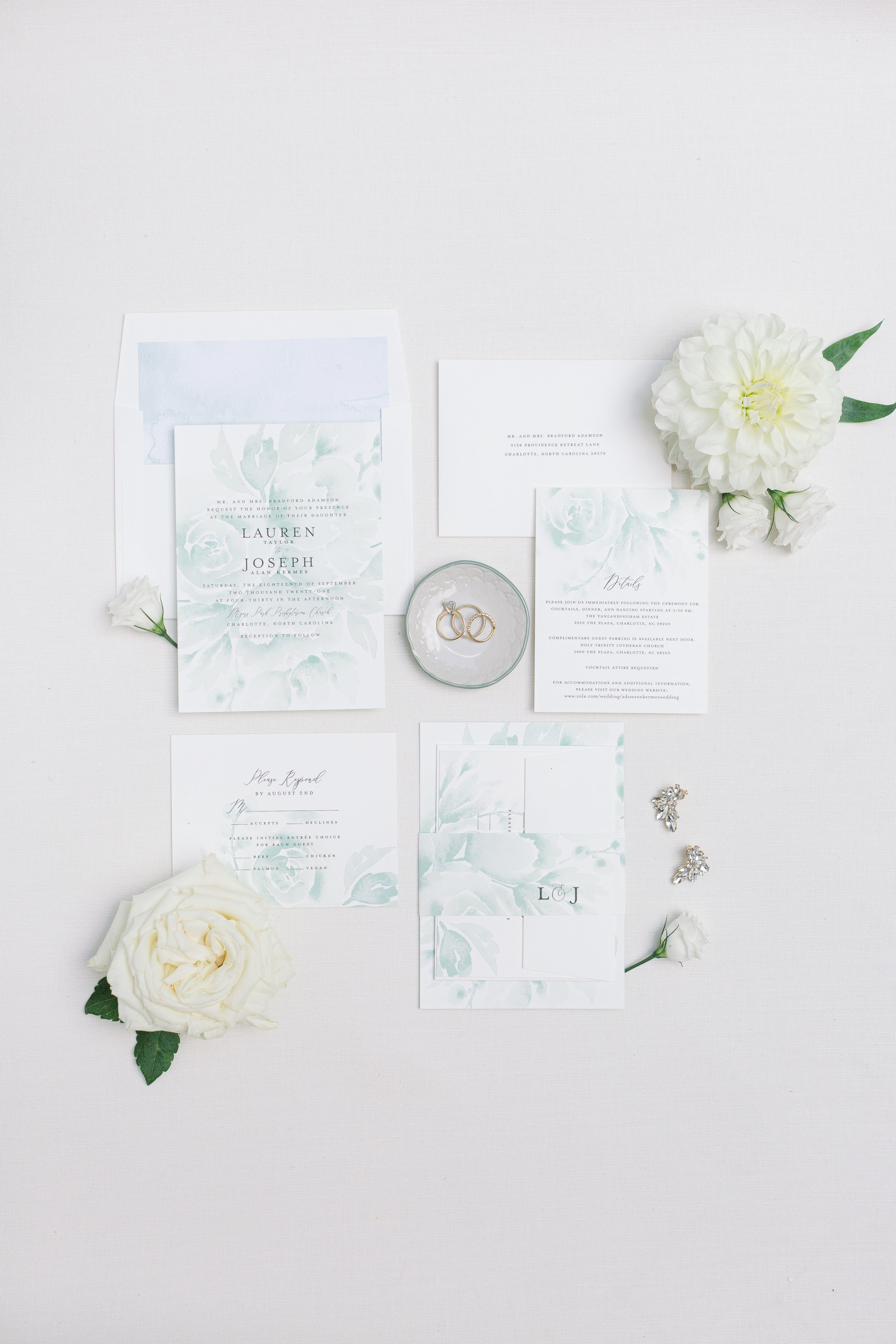 Flat Lay Invitation Suite