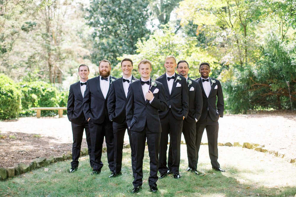 Groom and Groomsmen Portraits at Vanlandingham