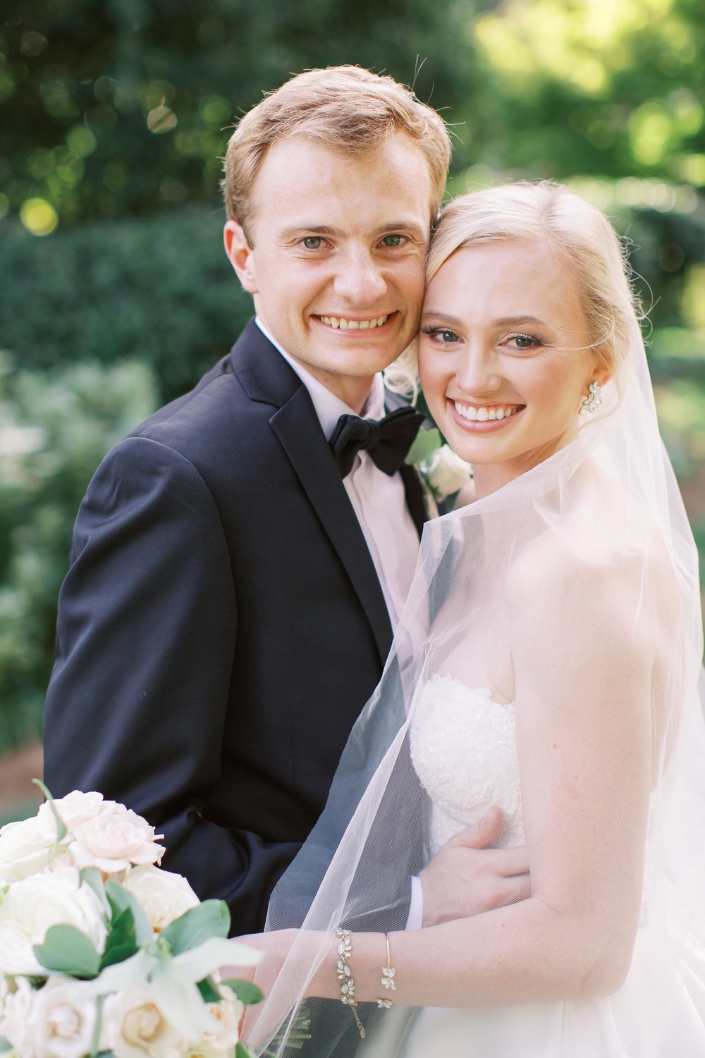 Classic bride and groom portrait wedding in charlotte