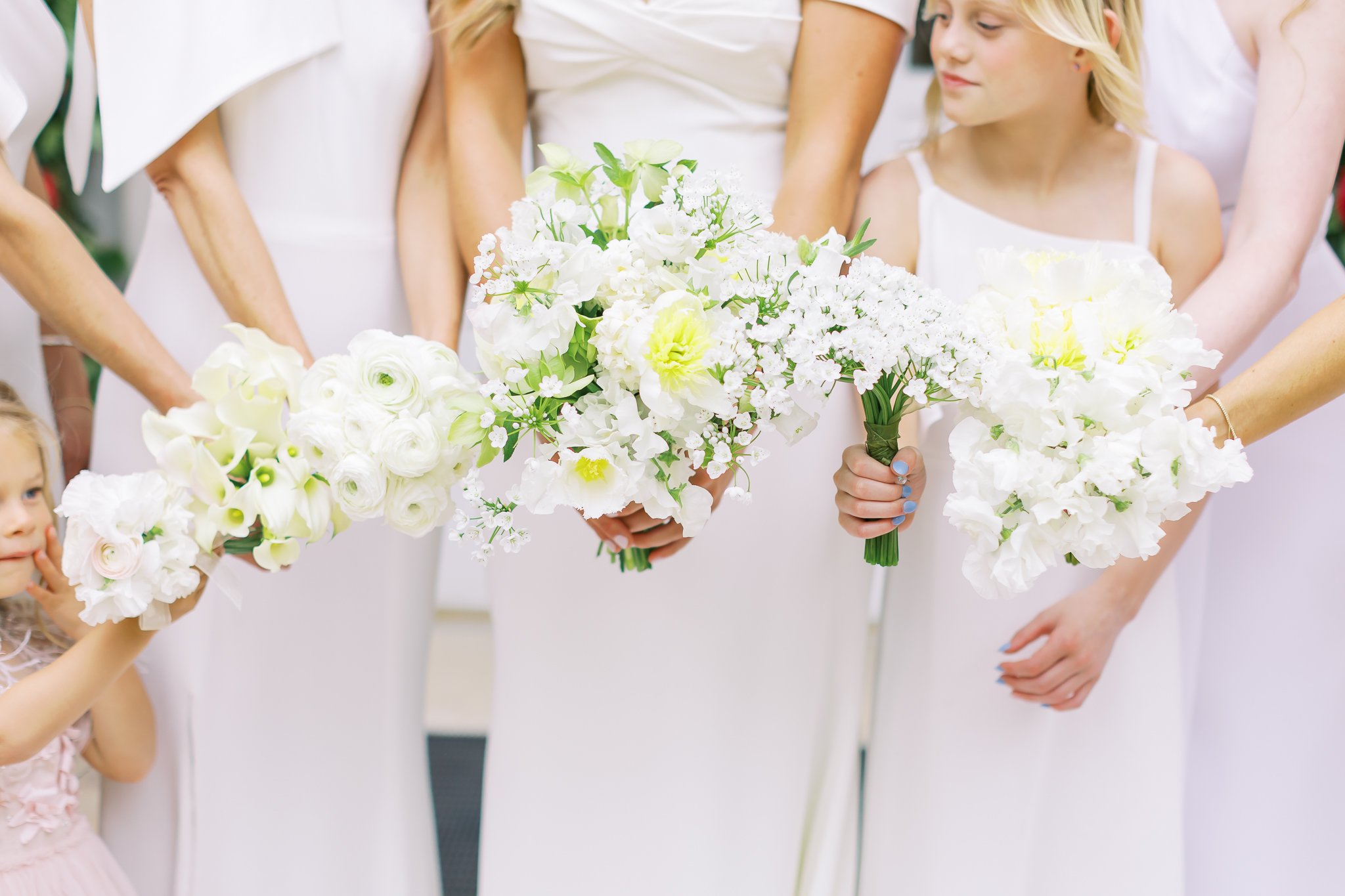 Neutral Mismatched Wedding Florals
