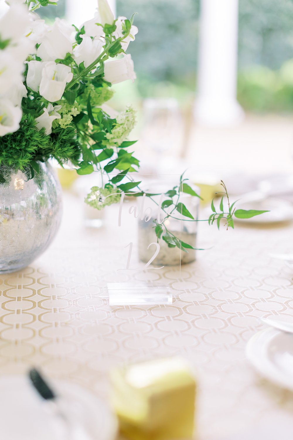 Reception Details at Duke Mansion Spring Wedding