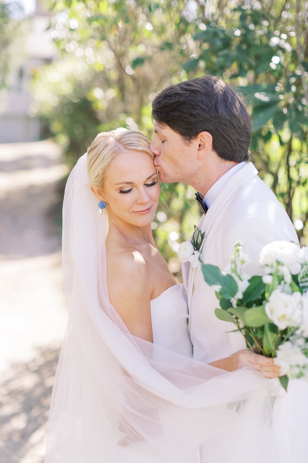 Bride and Groom Film Photos at Old Edwards Inn