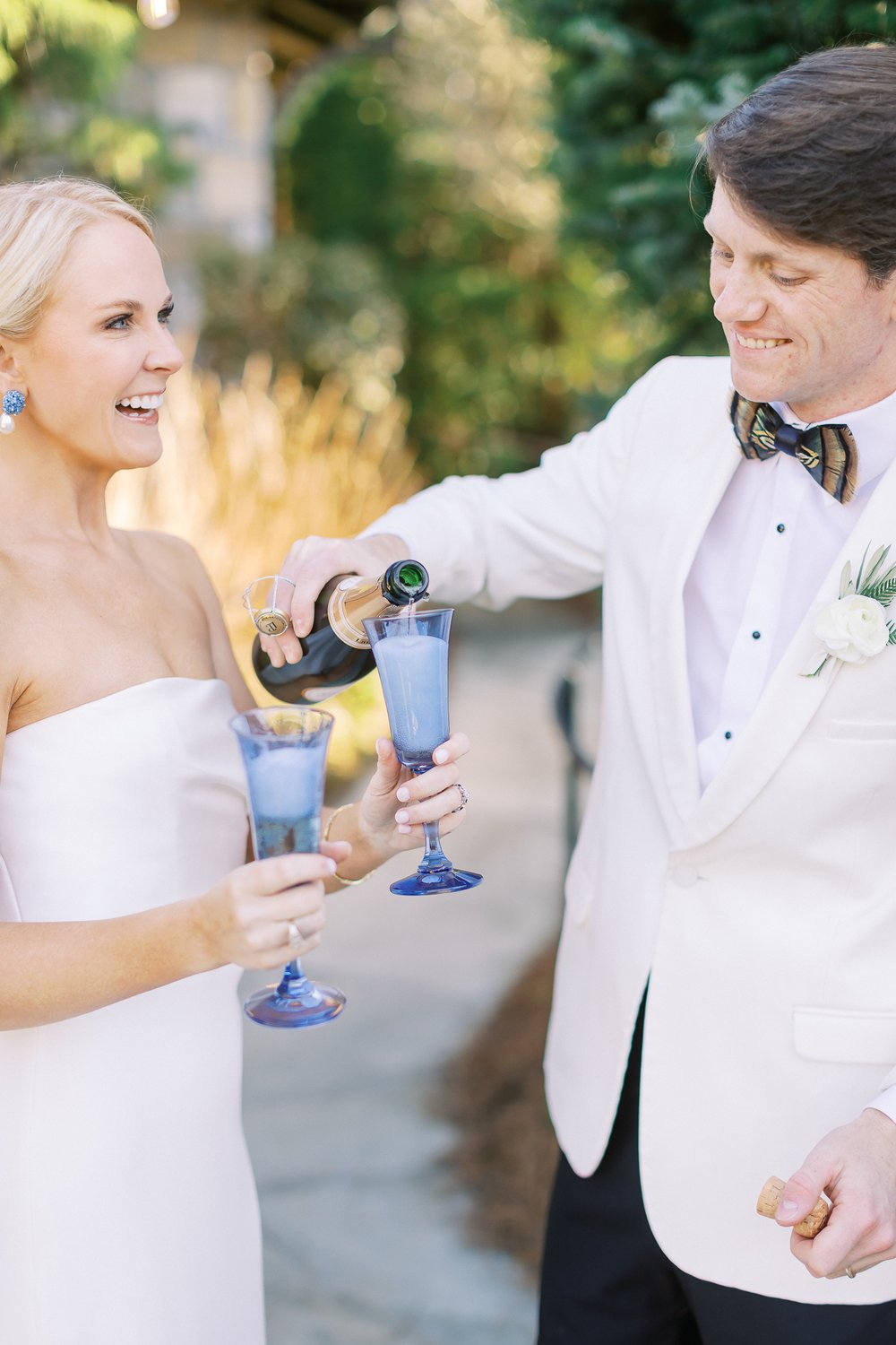 Champagne Toast Bride and Groom