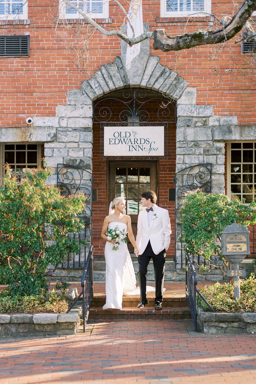 Bride and Groom at Old Edwards Inn