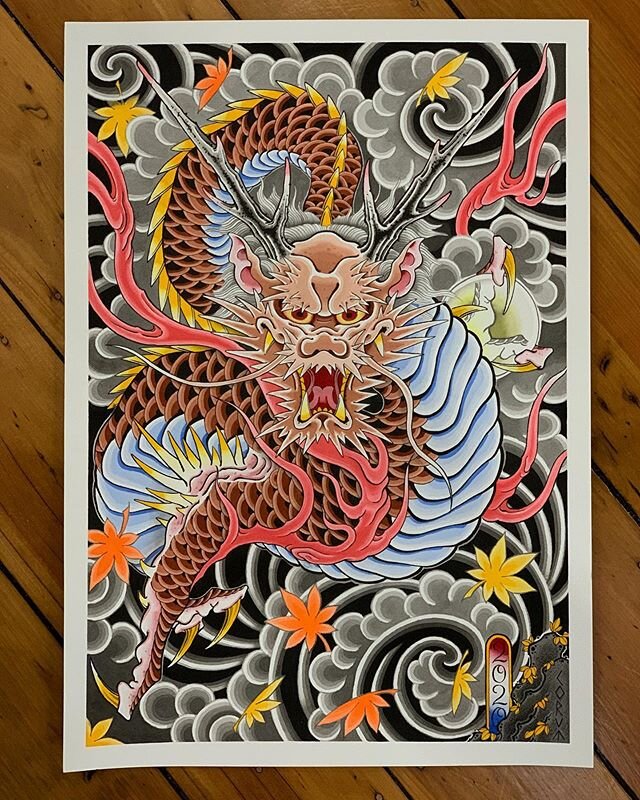 Finished off this A2 dragon in a storm painting today. I will be doing a limited run of prints at $100 each (aus postage included) anyone outside of Australia will have to pay a little extra for shipping. if you want to pre-order one shoot me a dm 🤟