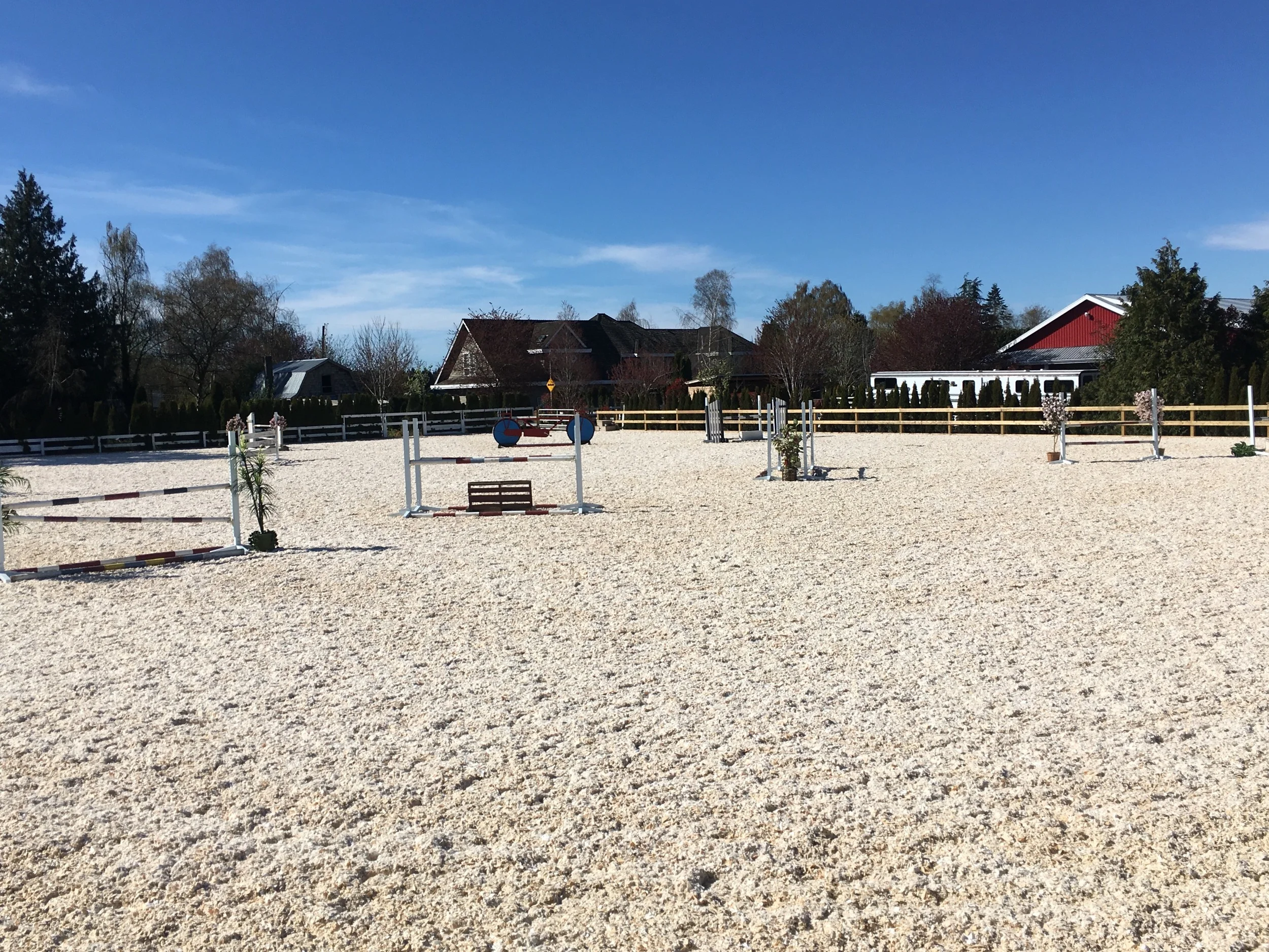 The large outdoor arena with new GGT Silica Footing