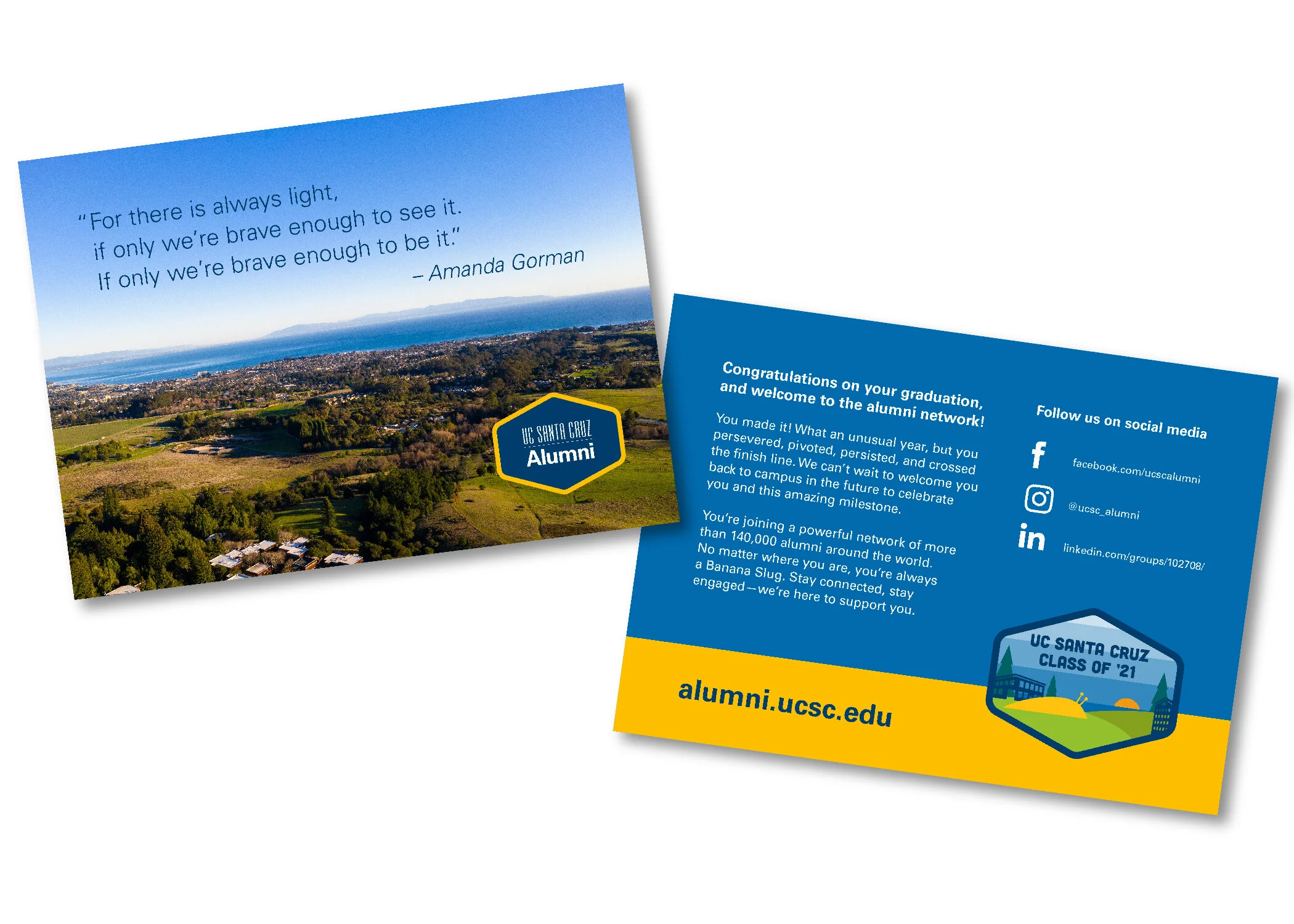  2021 Commencement postcard design 