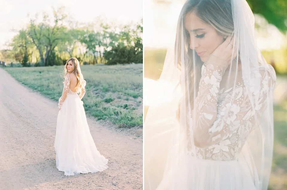 Becca Lea Photography, La Mesita Ranch Wedding, Hayley Paige Bridal, Sara Gabriel Veil, Floriography Flowers, Santa Fe Wedding Photographer, Santa Fe Wedding, Fine Art Destination wedding, Destination Wedding Photographer, Fine Art Film wedding photographer, Kendra Scott Earrings