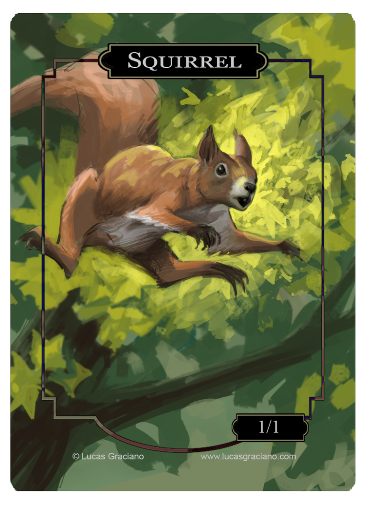 mtg cards with squirrel art Squirrel Token (1/1) by Andrea Radeck main image 0