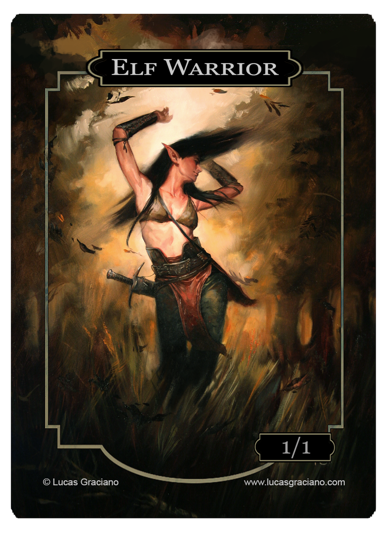 mtg elf token cards Elf Warrior 1
