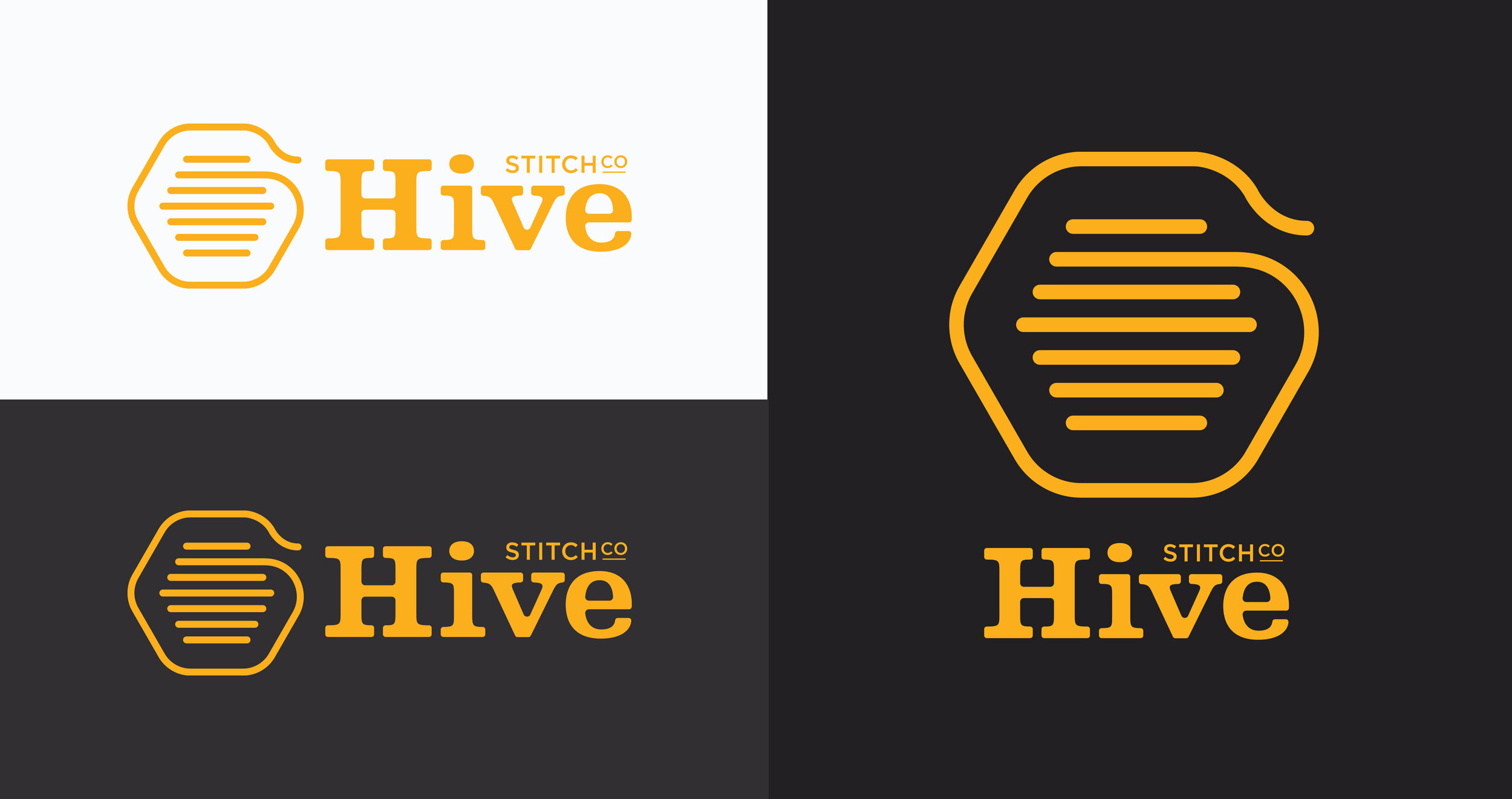 Worked on full brand development for Hive Stitch Co. which produced a line of socks that use a unique honeycomb pattern.