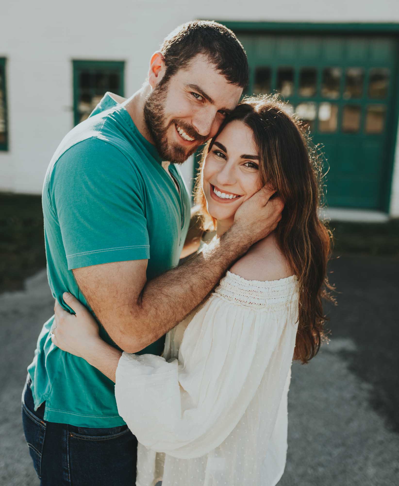 Best engagement session shot at the factory in Franklin TN by top wedding photographer Emily Anne