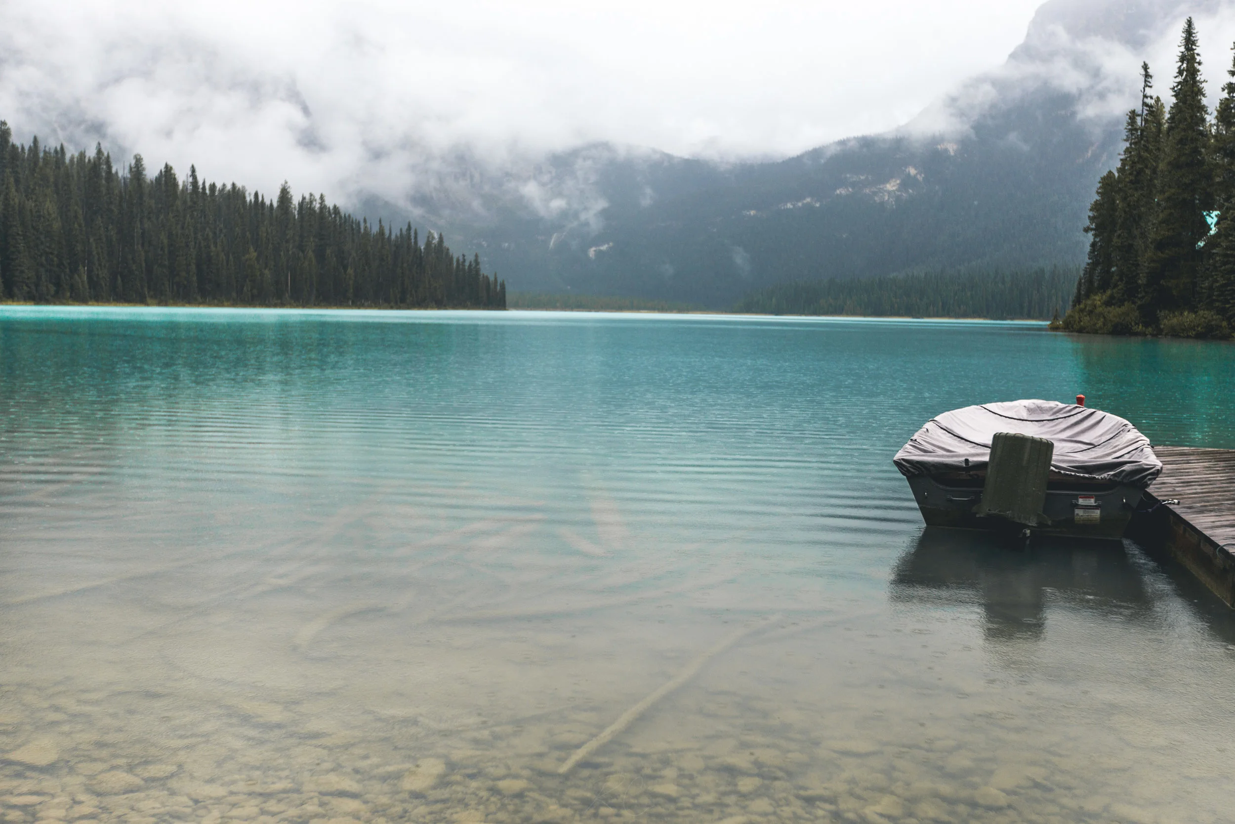 Rainy Emerald Lake