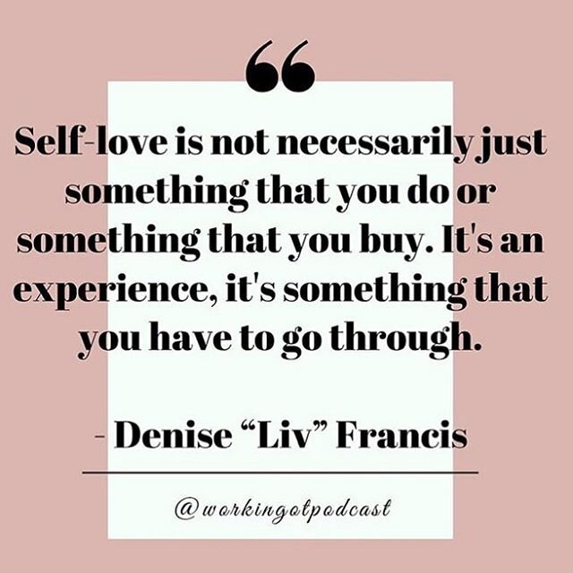 A quote from our CEO ! She said what she said 👏🏾 @workingotpodcast interviewed our CEO &amp; gems were dropped. Here is just one of them. Check out the whole episode- link in bio sis ✨#SELFLOVE #blackmentalhealth