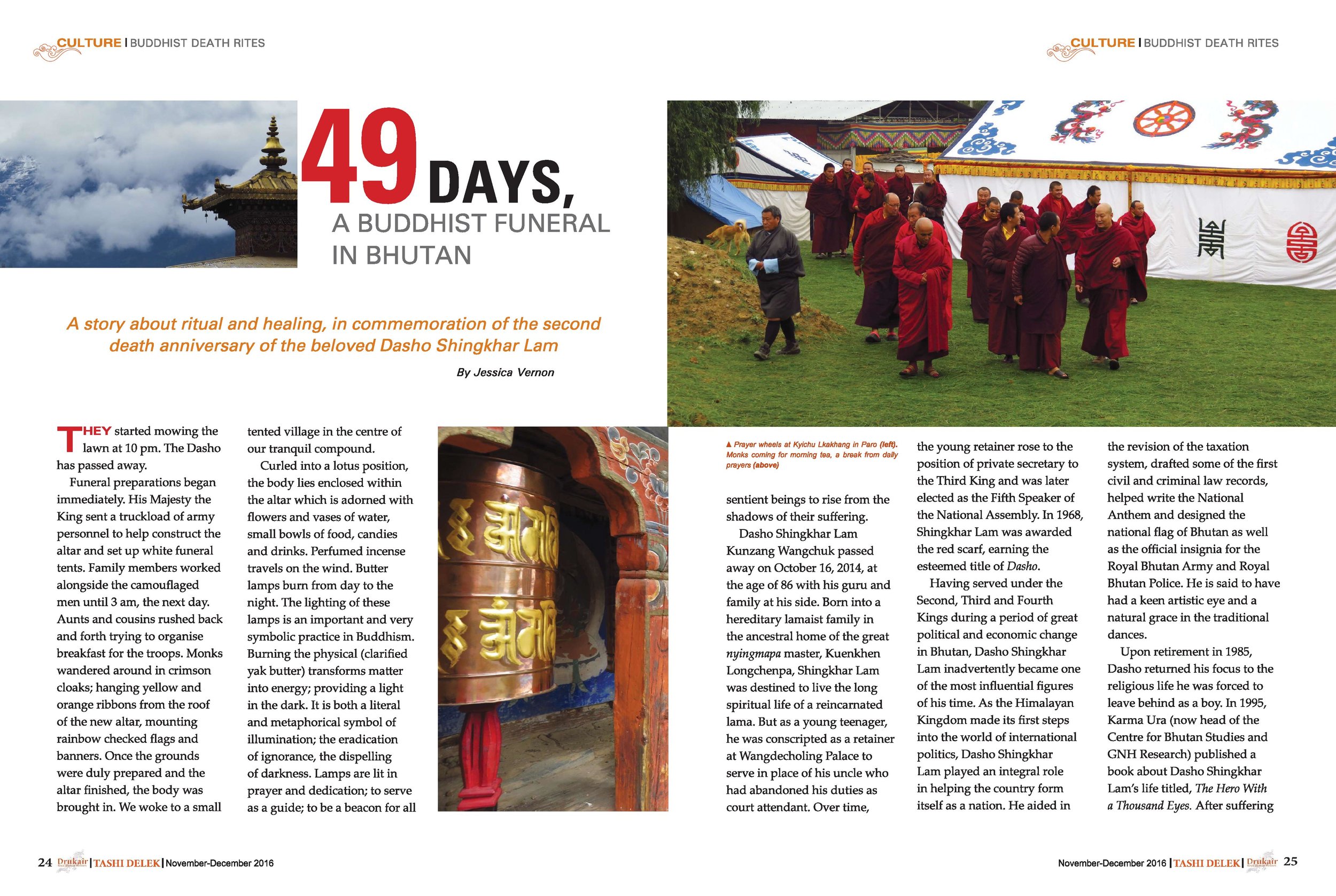 Dec. 2016: 49 Days, a Buddhist Funeral in Bhutan