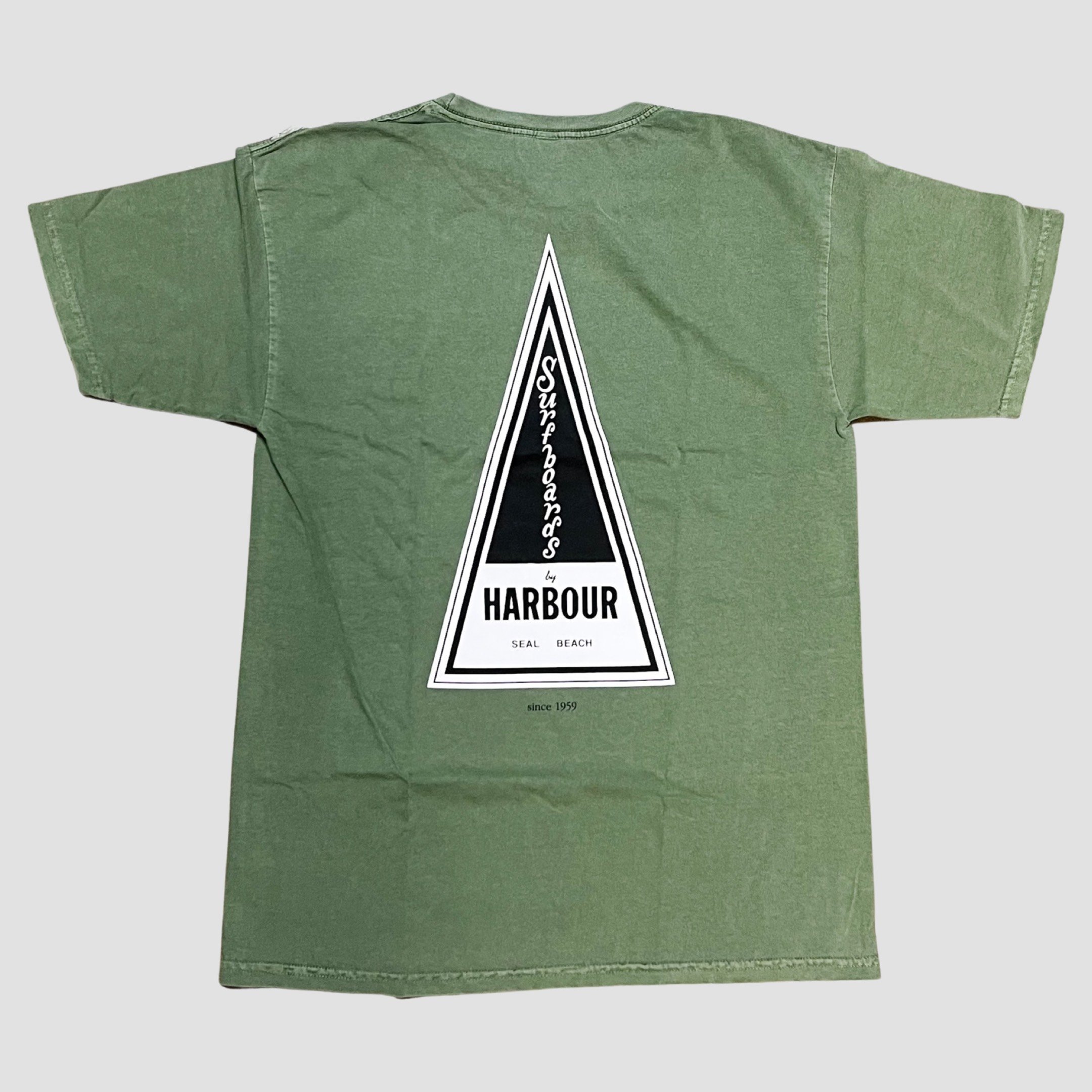 dyed triangle tee - olive