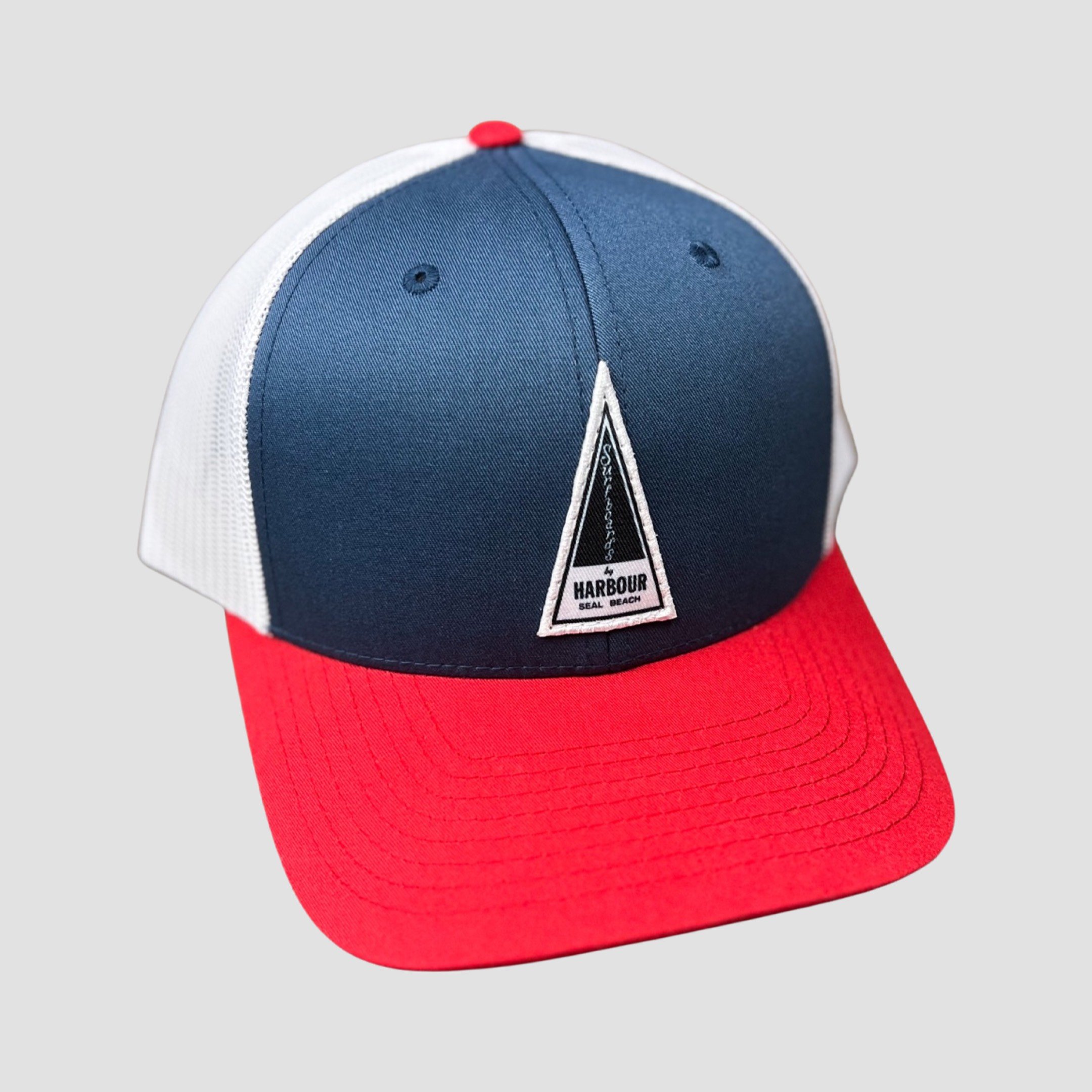 Triangle Trucker - red white and blue