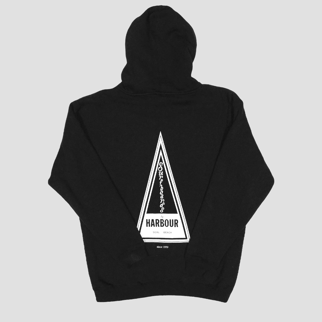 triangle zip up - black