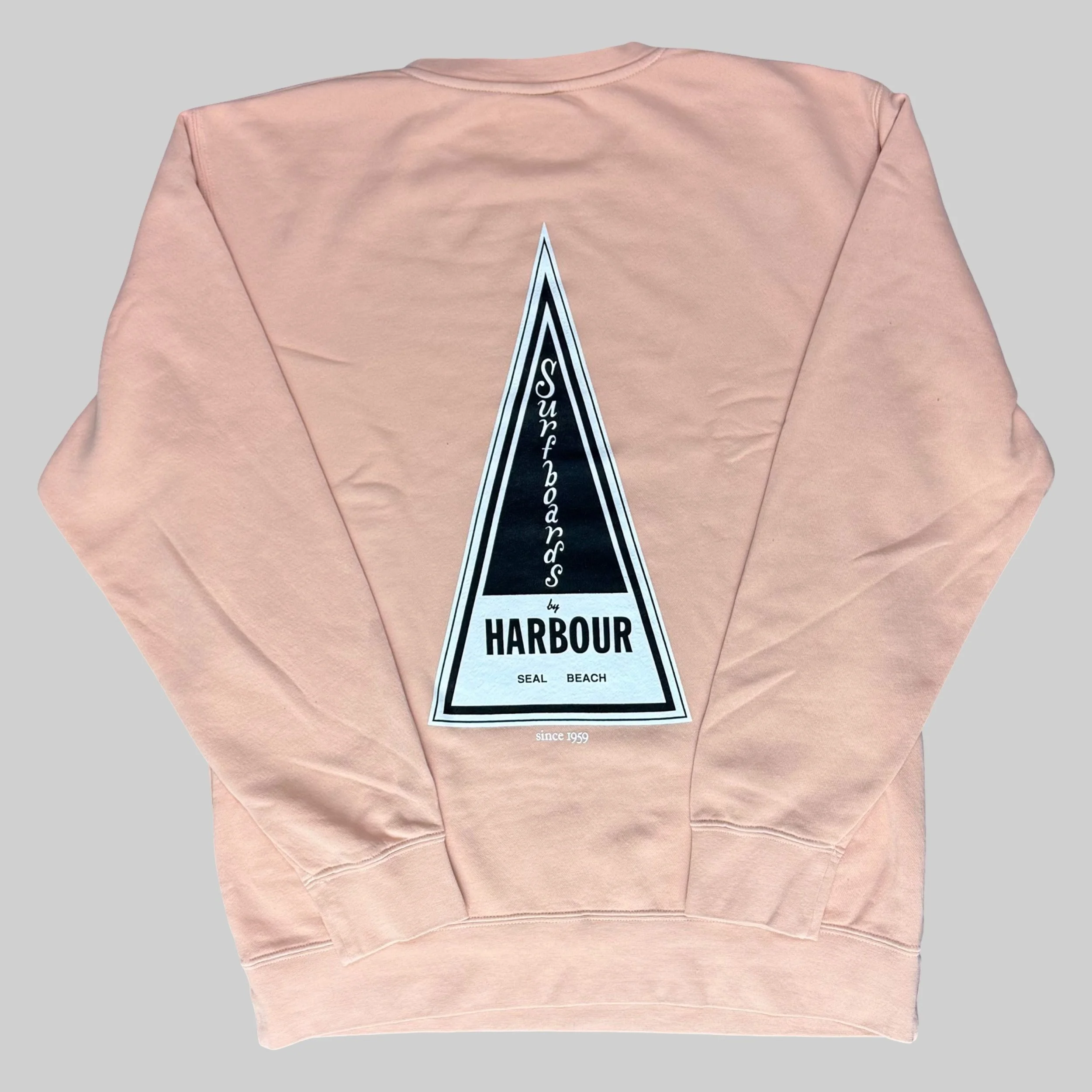 dyed triangle crewneck - dusty pink