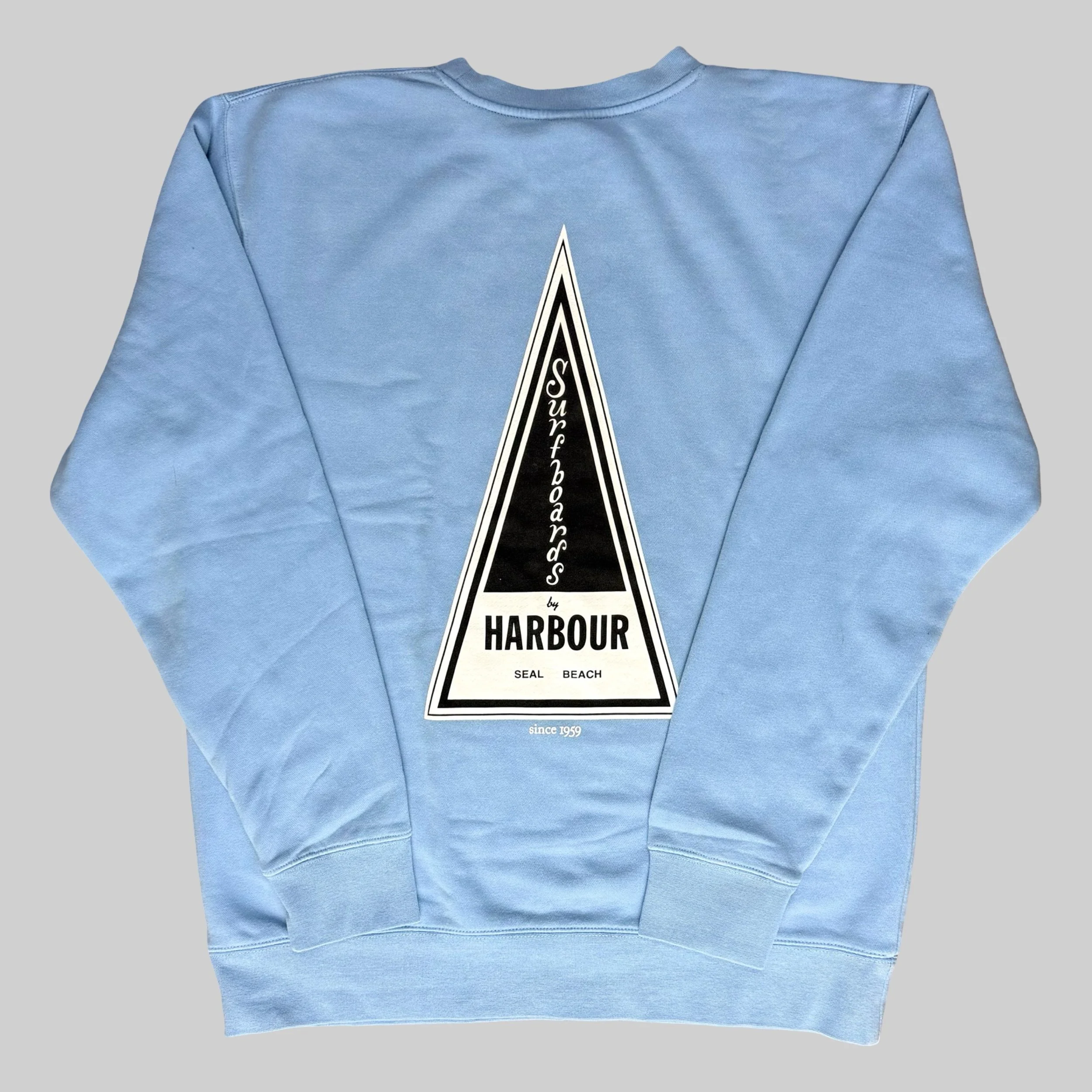 dyed triangle crewneck - light blue