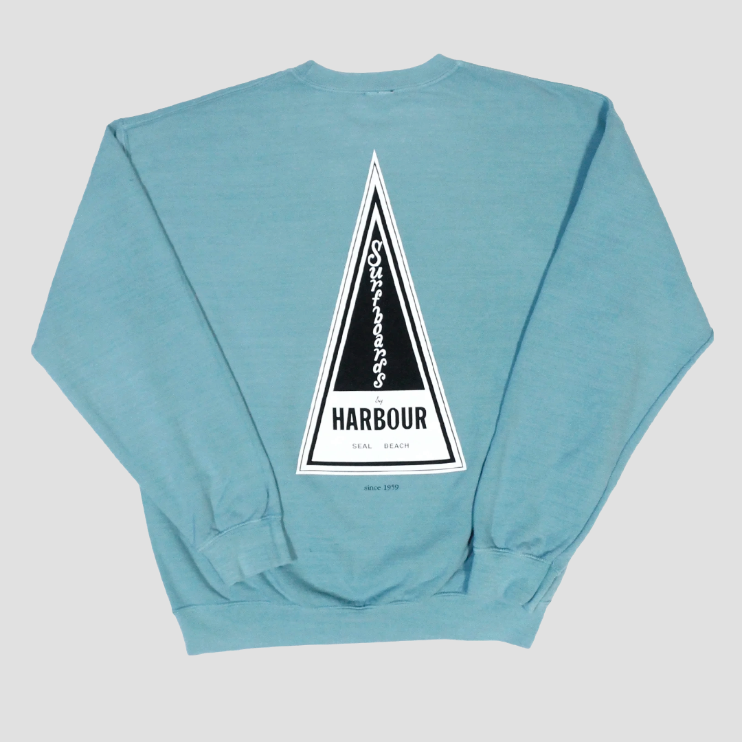dyed triangle crewneck - mint