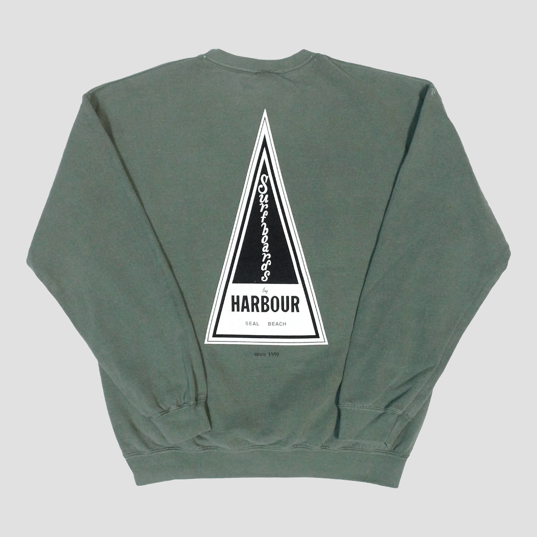 dyed triangle crewneck - Army