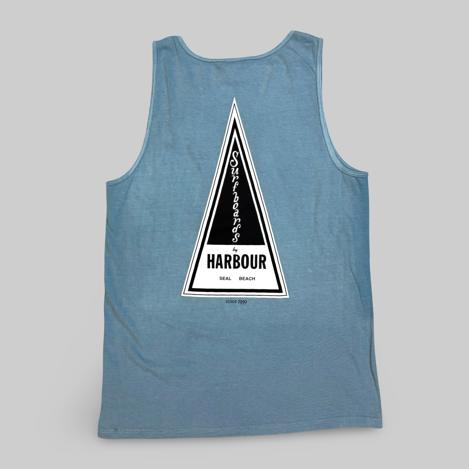 dyed triangle tank - ice blue