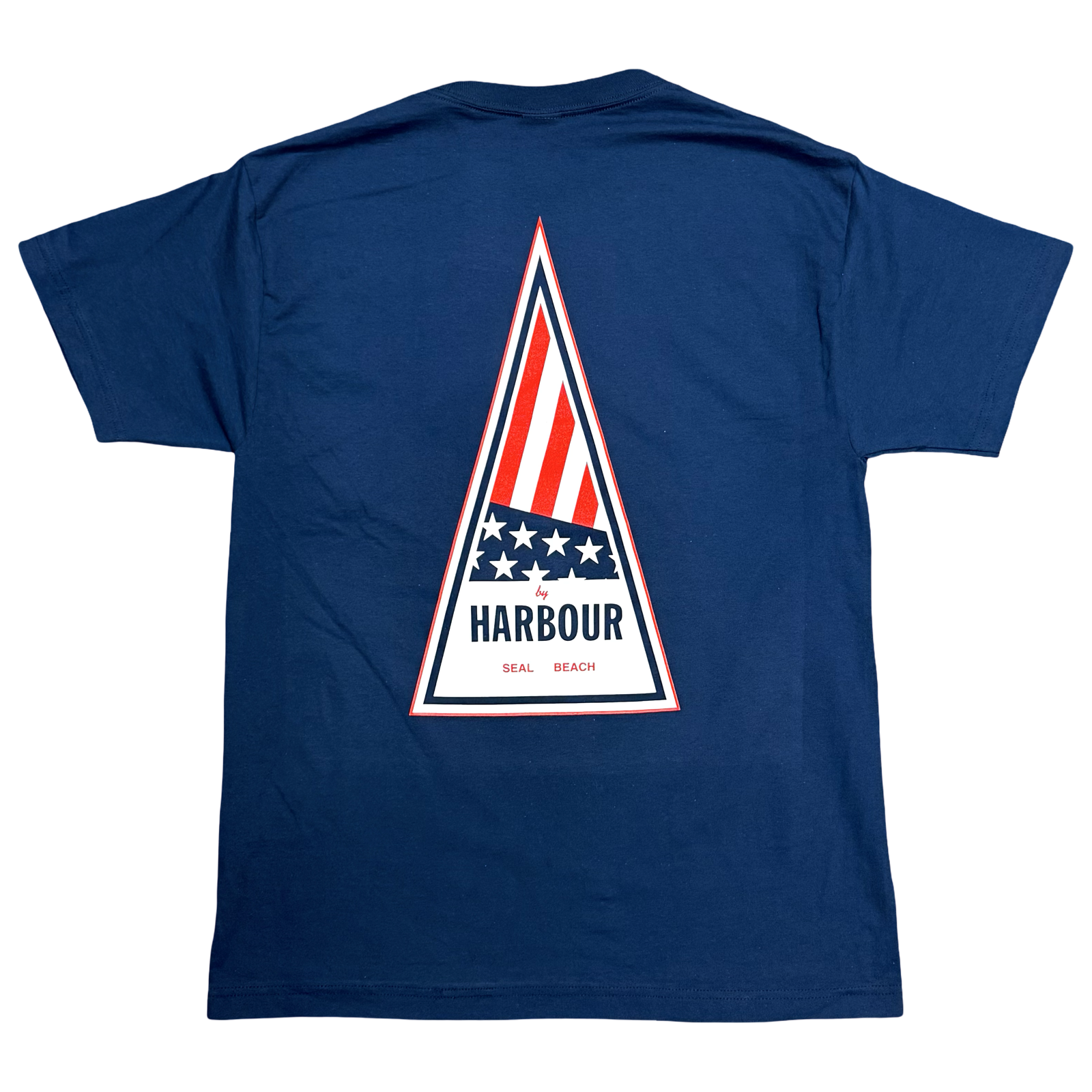 American Flag Triangle Tee - navy