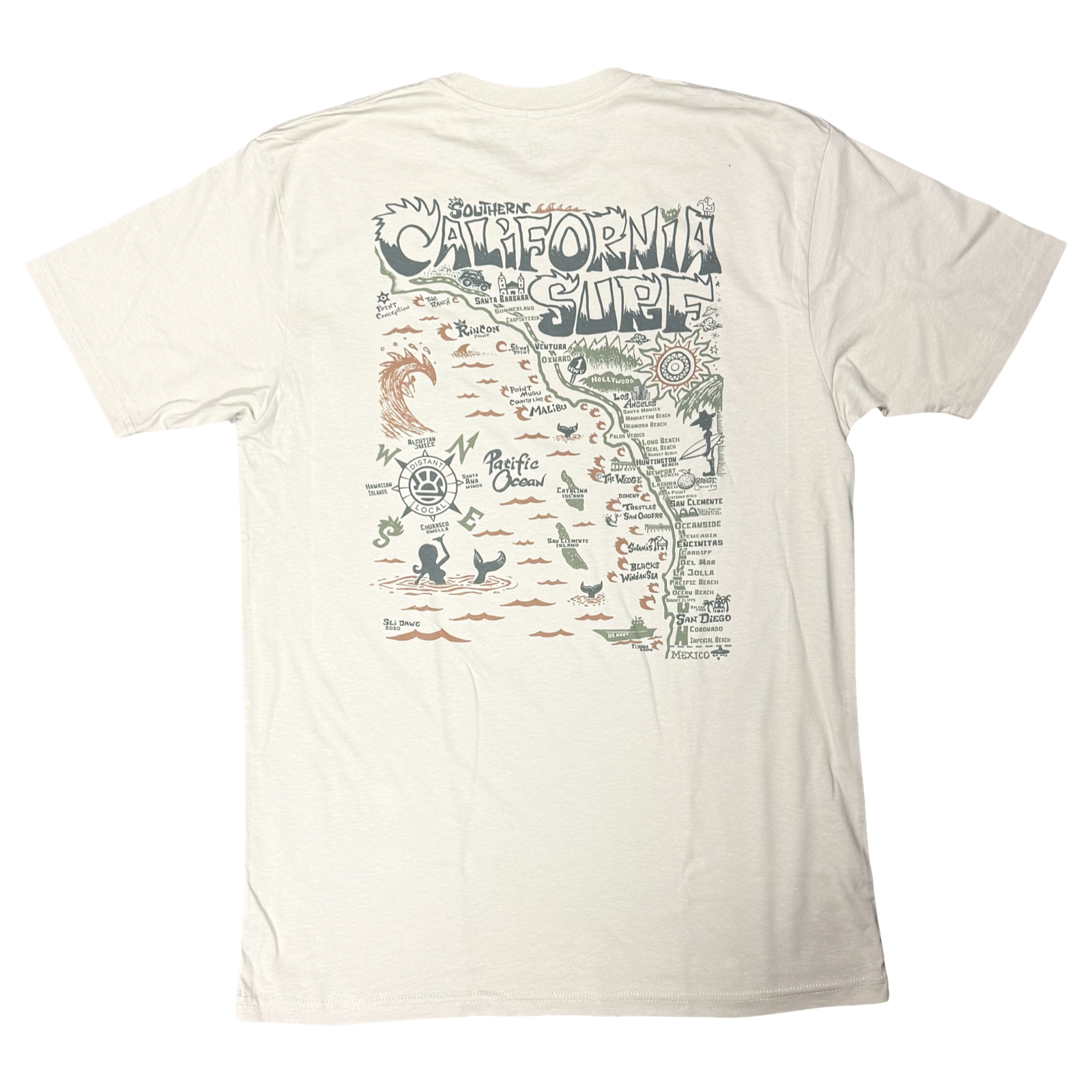 Socal map tee - bone