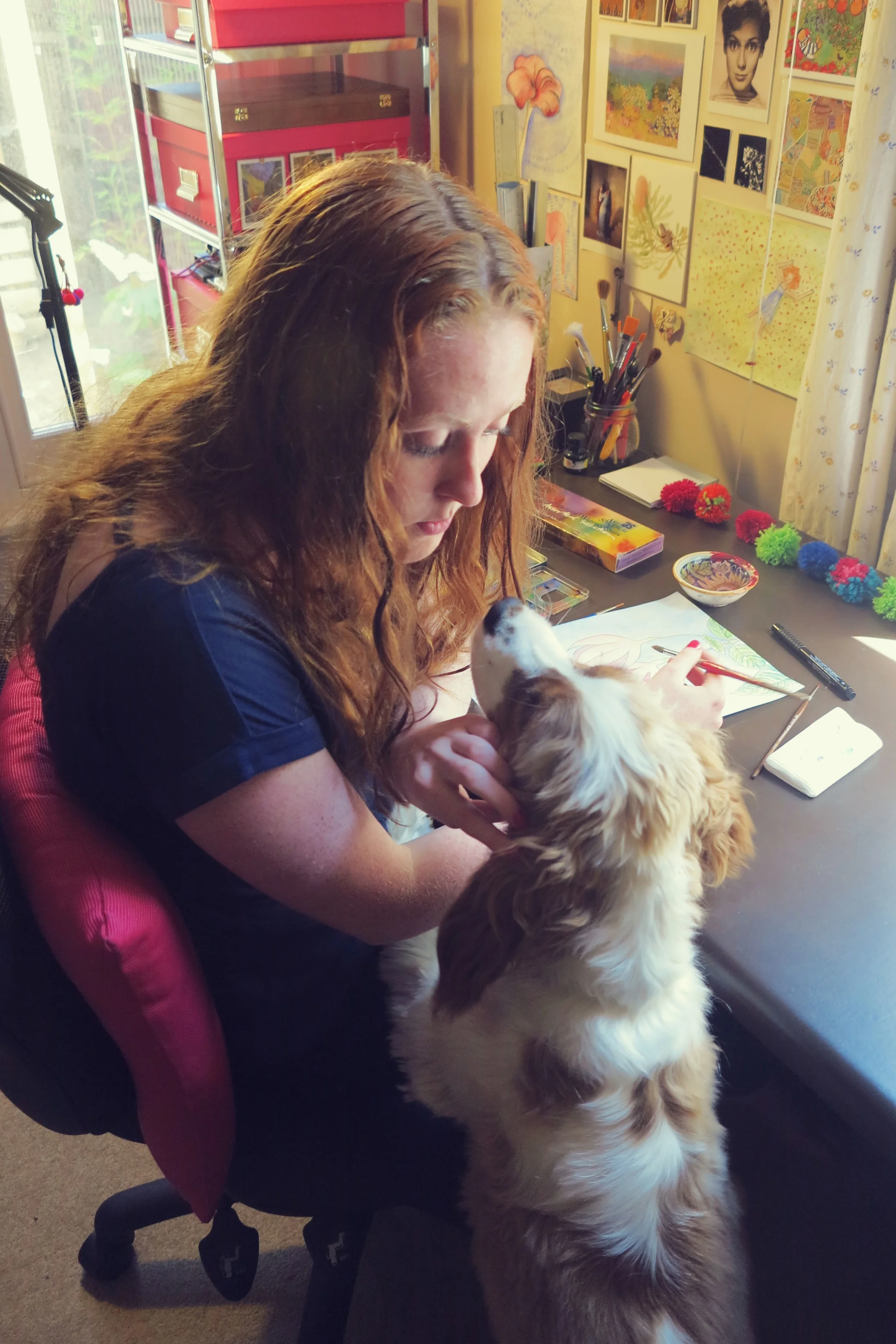 Michelle with her dog, Lochie.