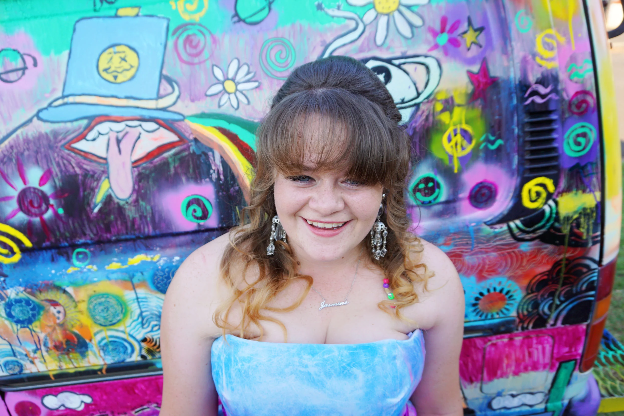 Beautiful Jasmine dressed and ready for formal! 