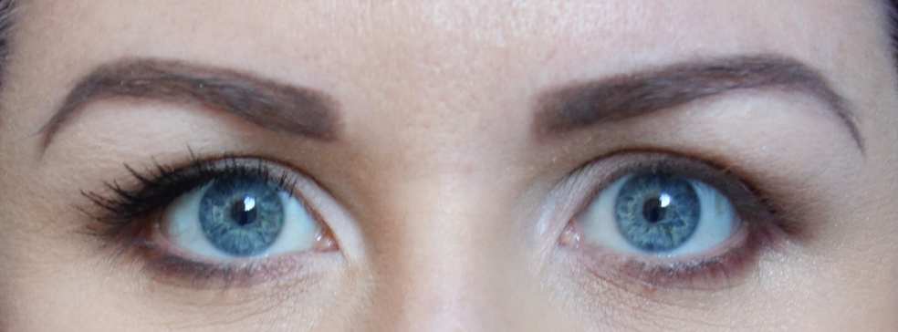 Left Eye wears Too Faced Better Than Sex Mascara - Right Eye wears no mascara