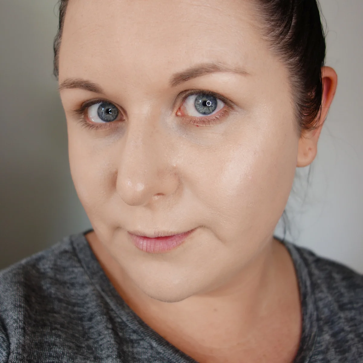 After pic using only the Designer Brands Rise & Prime Luminescent Primer and Luminous Hydrating Foundation.