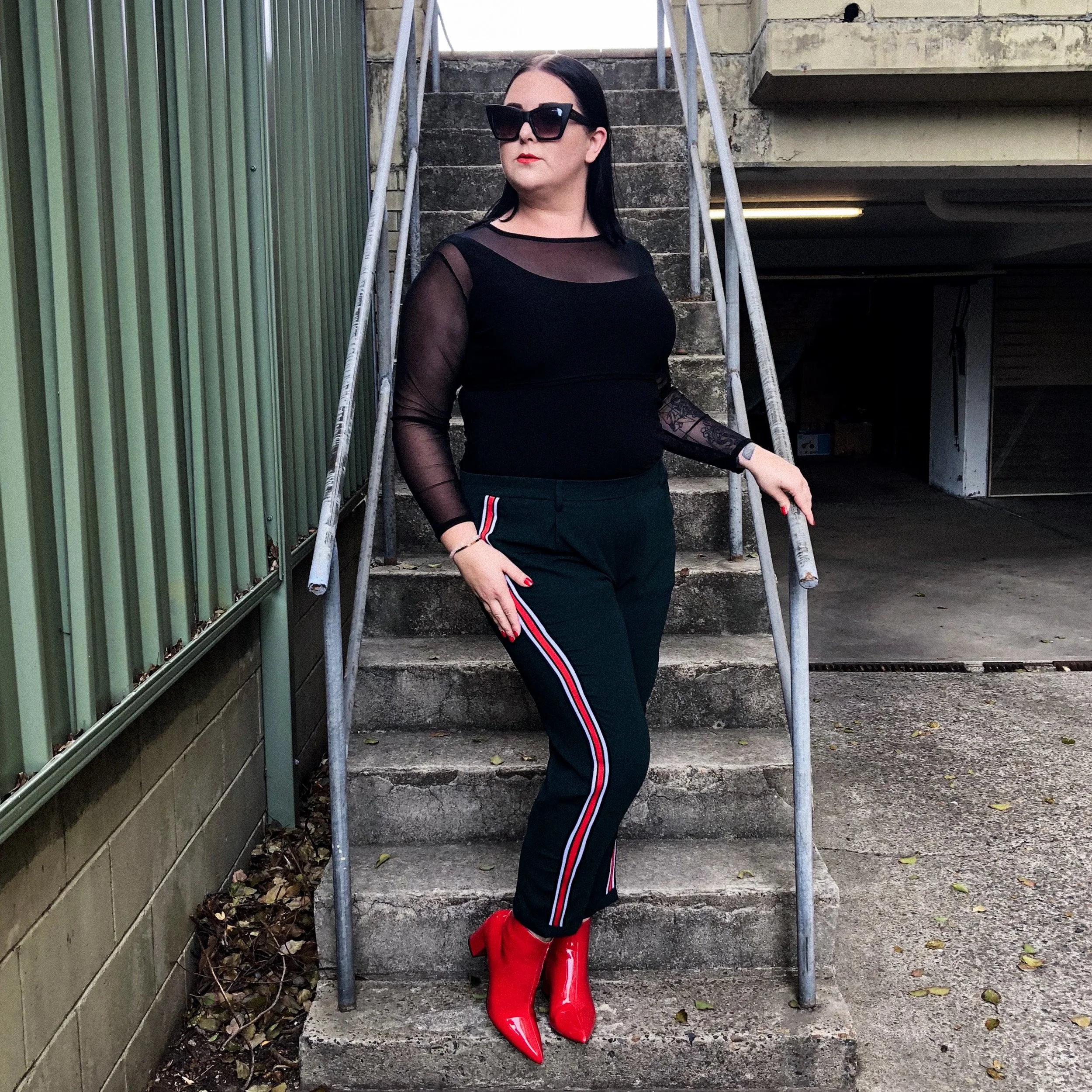 fashion nova red boots