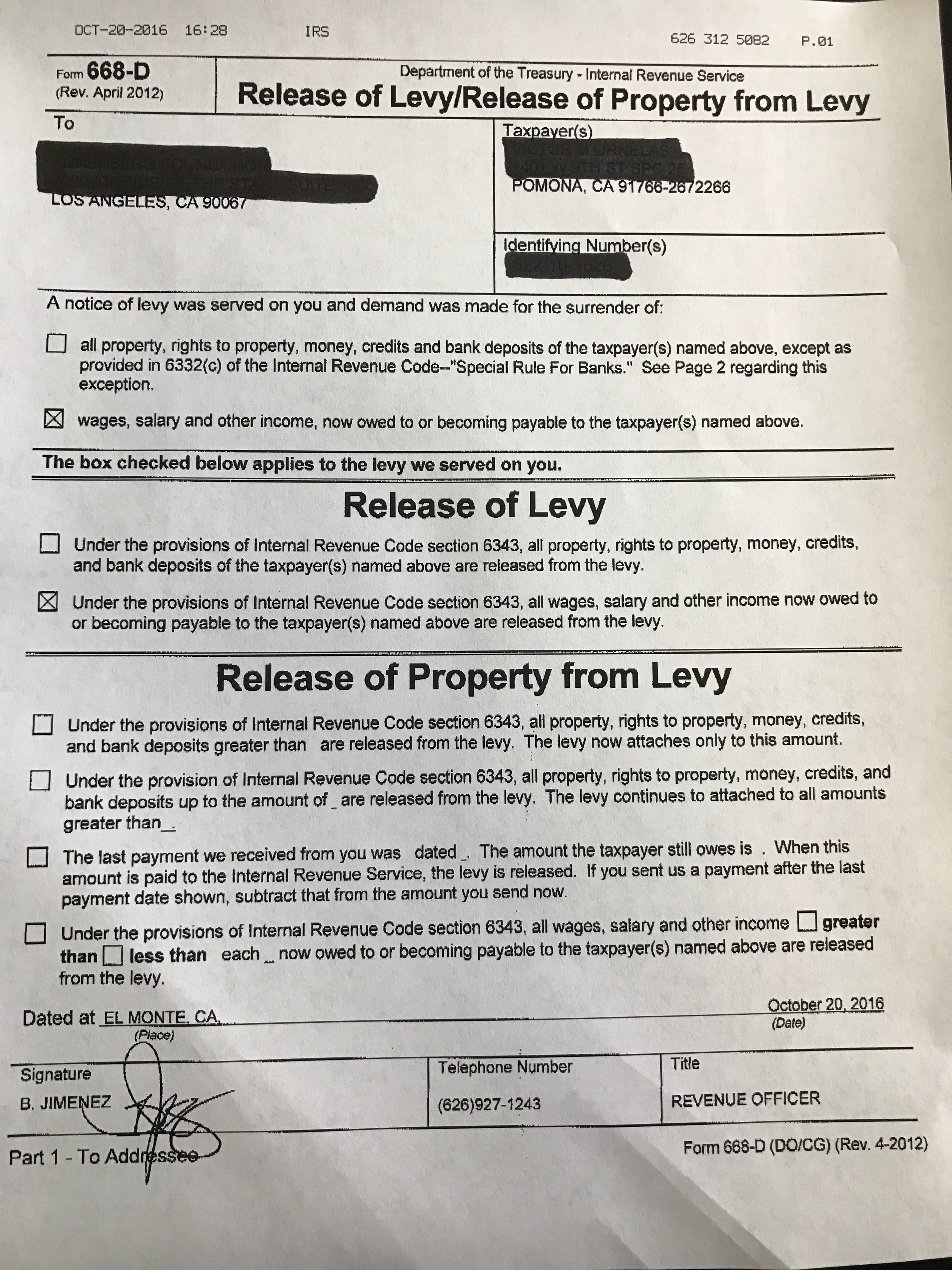 HILLHURST TAX GROUP --- ANOTHER HAPPY CLIENT ORIGINAL TAX DEBT: $126,671 ACCEPTED OFFER AMOUNT: $1,600 TOTAL SAVINGS: OVER $125,000+