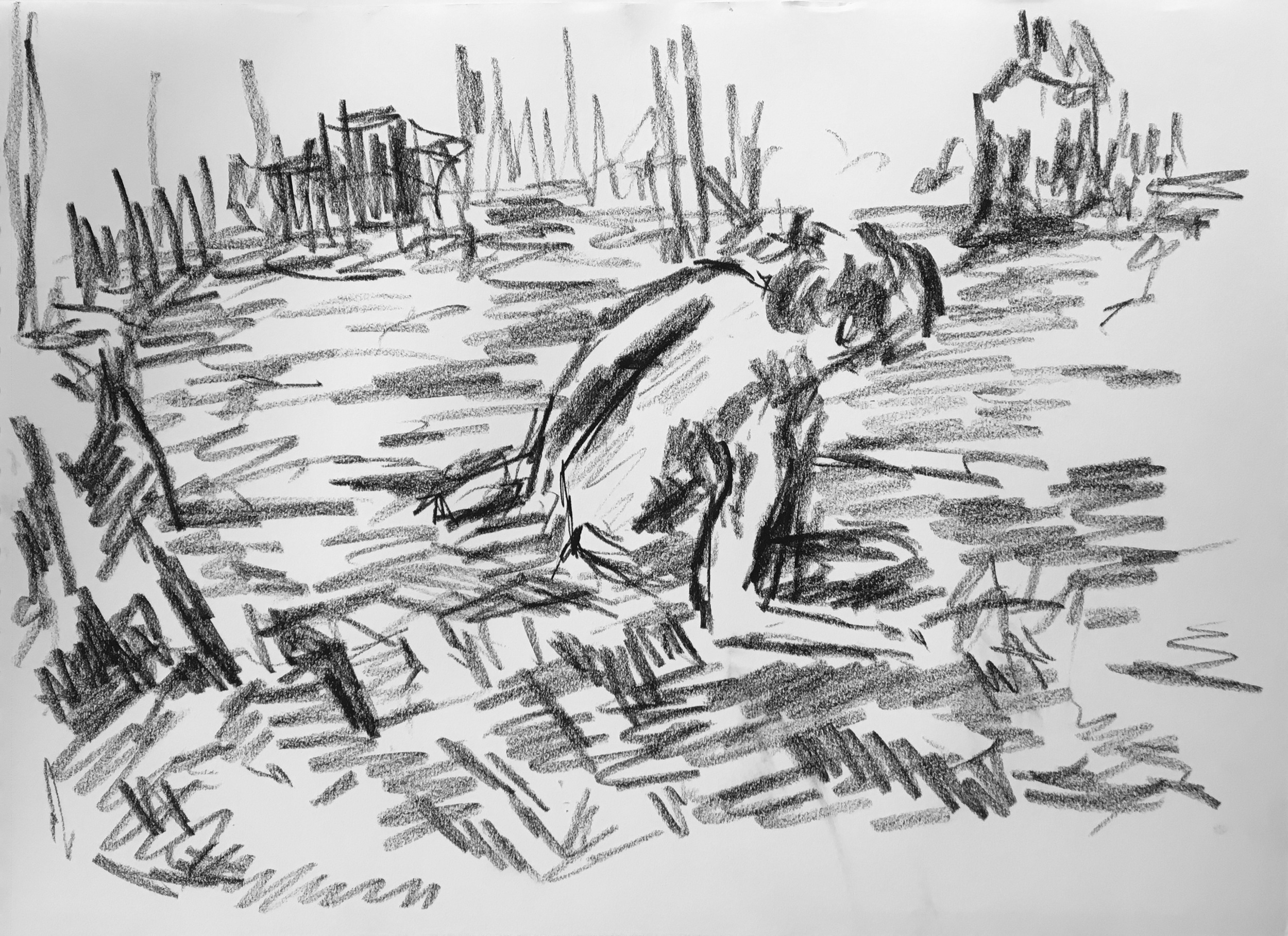 Conté Crayon on Paper - 29x42 cm