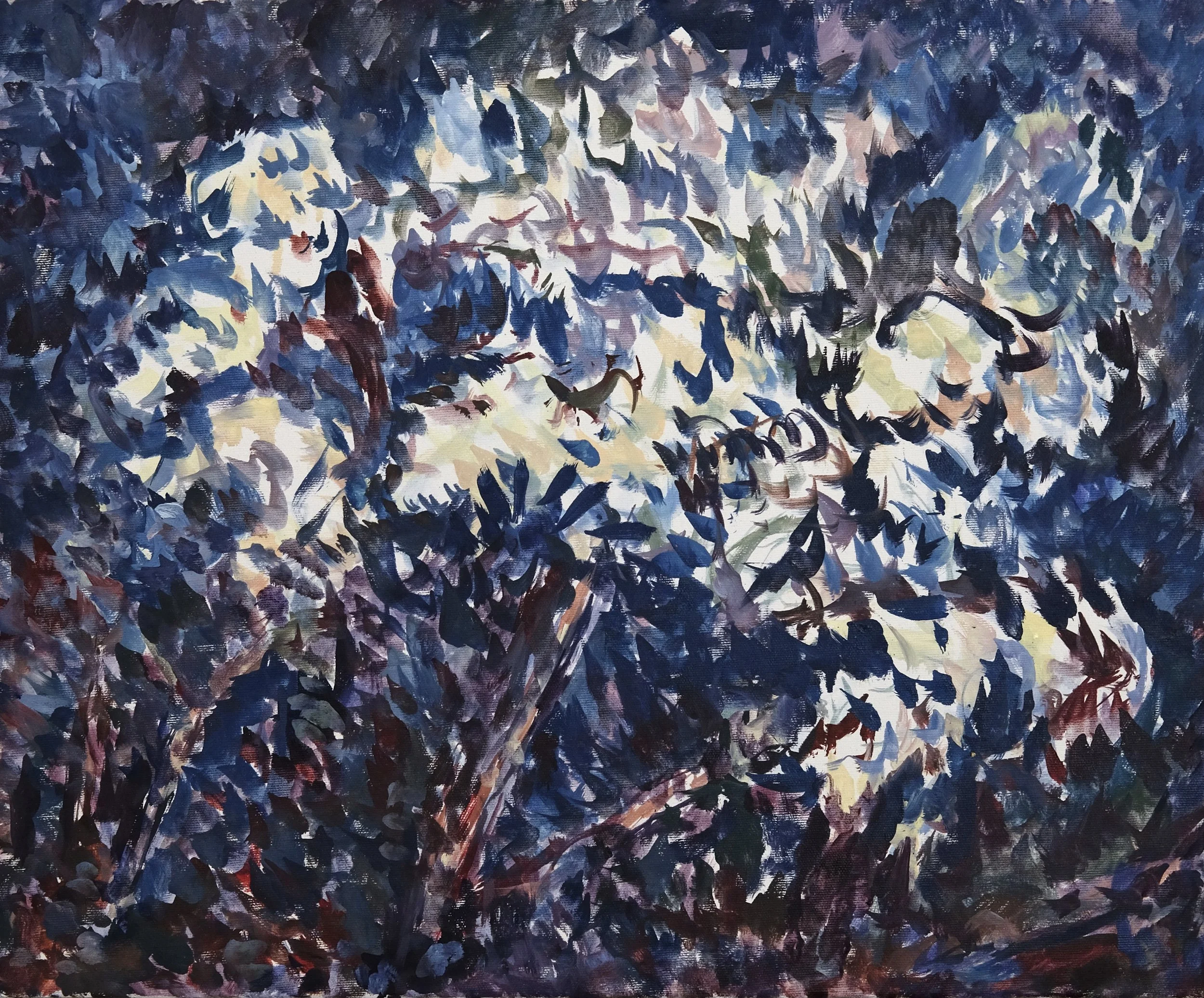  O’Neill Cushman oil painting en plain air Quince Trees Cognassier series Marchutz School artist landscape painter 