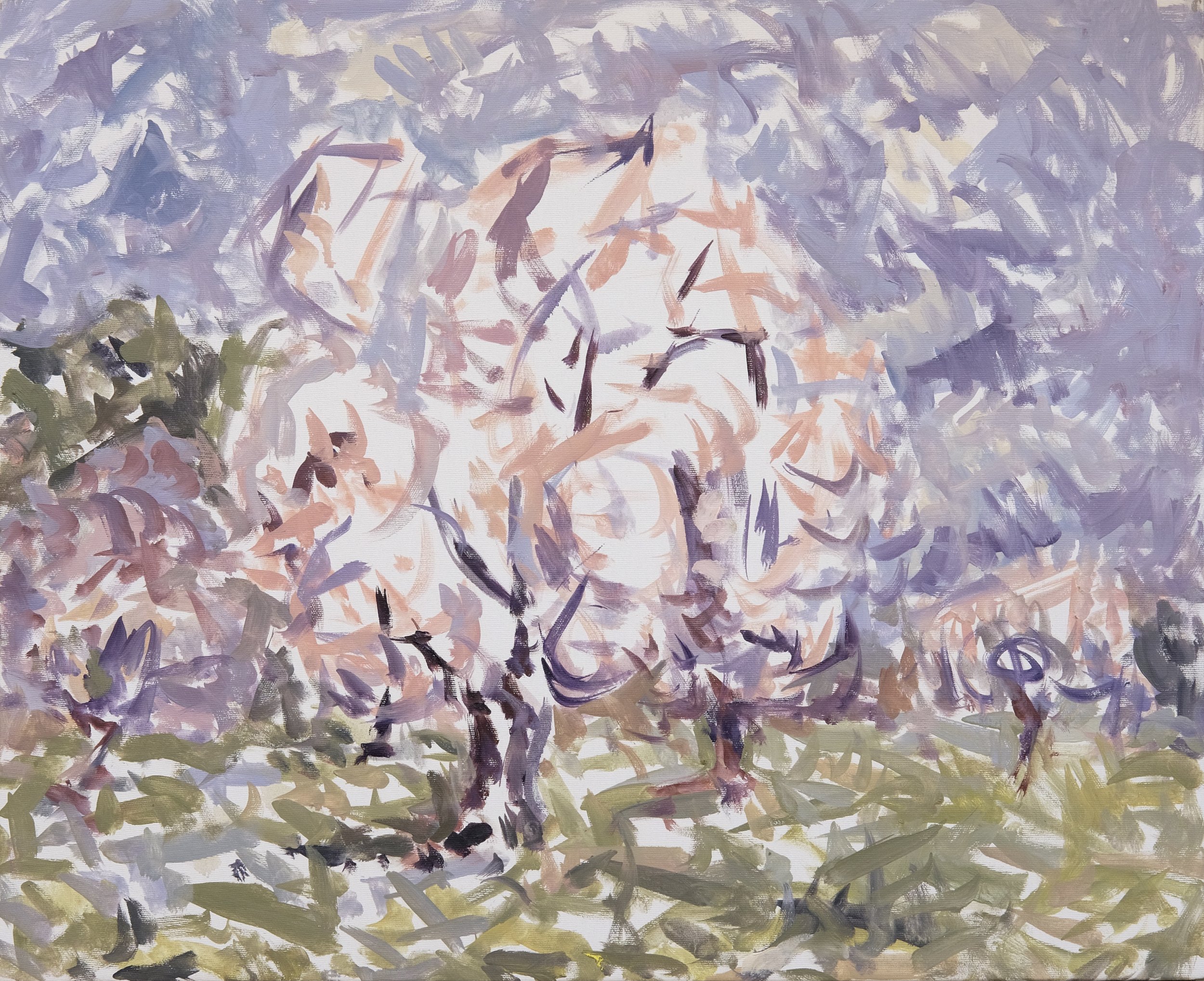  O’Neill Cushman oil painting en plain air Almond Blossoms series in Aix en Provence Marchutz artist 