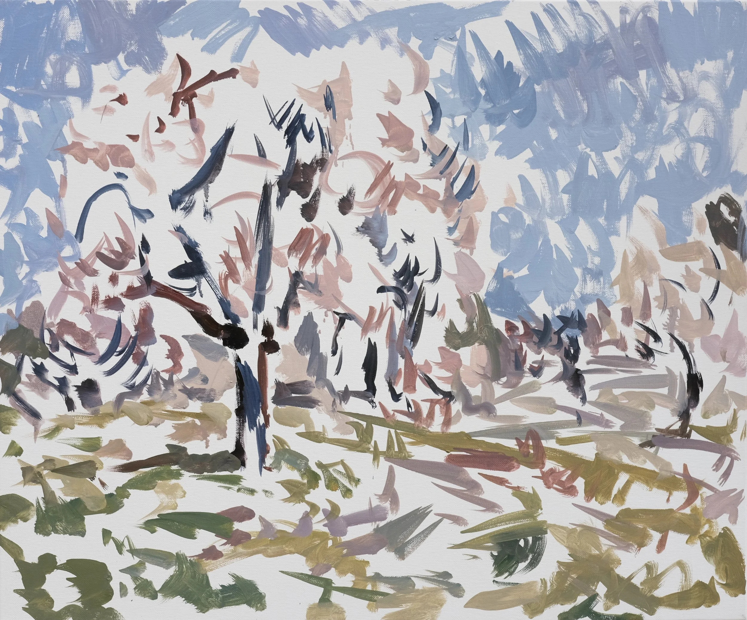  O’Neill Cushman oil painting en plain air Almond Blossoms series in Aix en Provence 