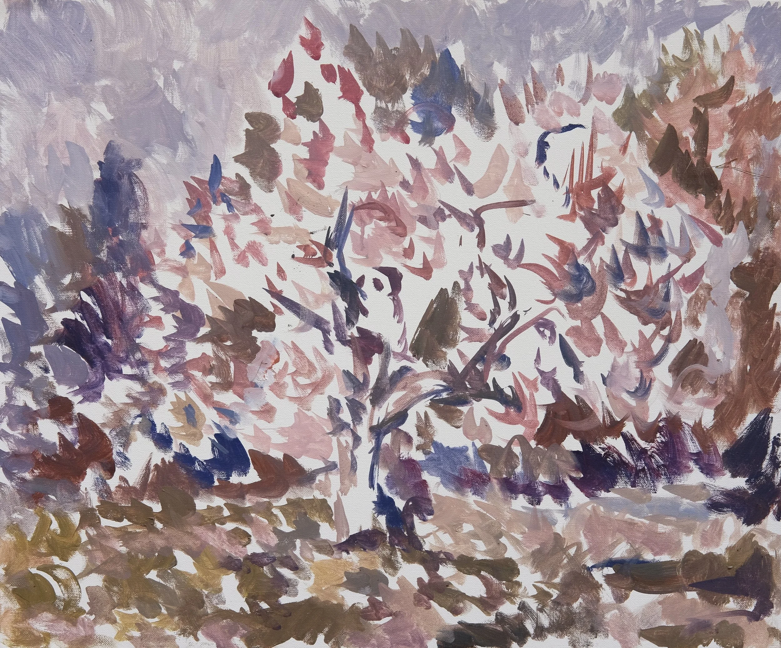  O’Neill Cushman oil painting en plain air Almond Blossoms series in Aix en Provence 