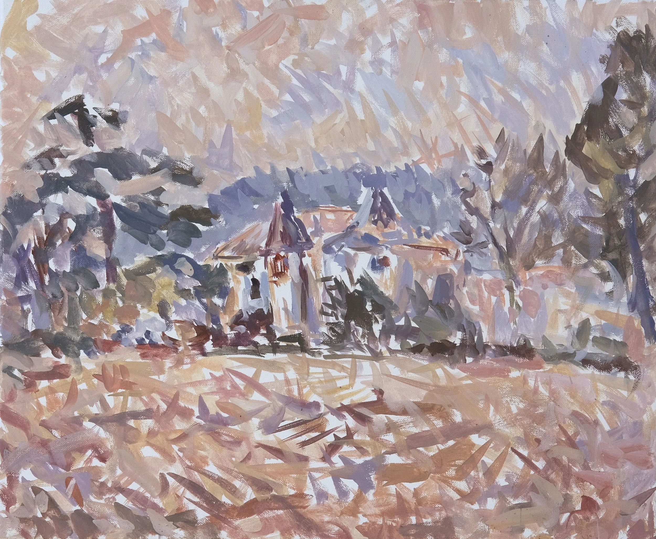  O’Neill Cushman oil painting en plain air Chateau d’Alpheran series Marchutz School artist landscape painter 