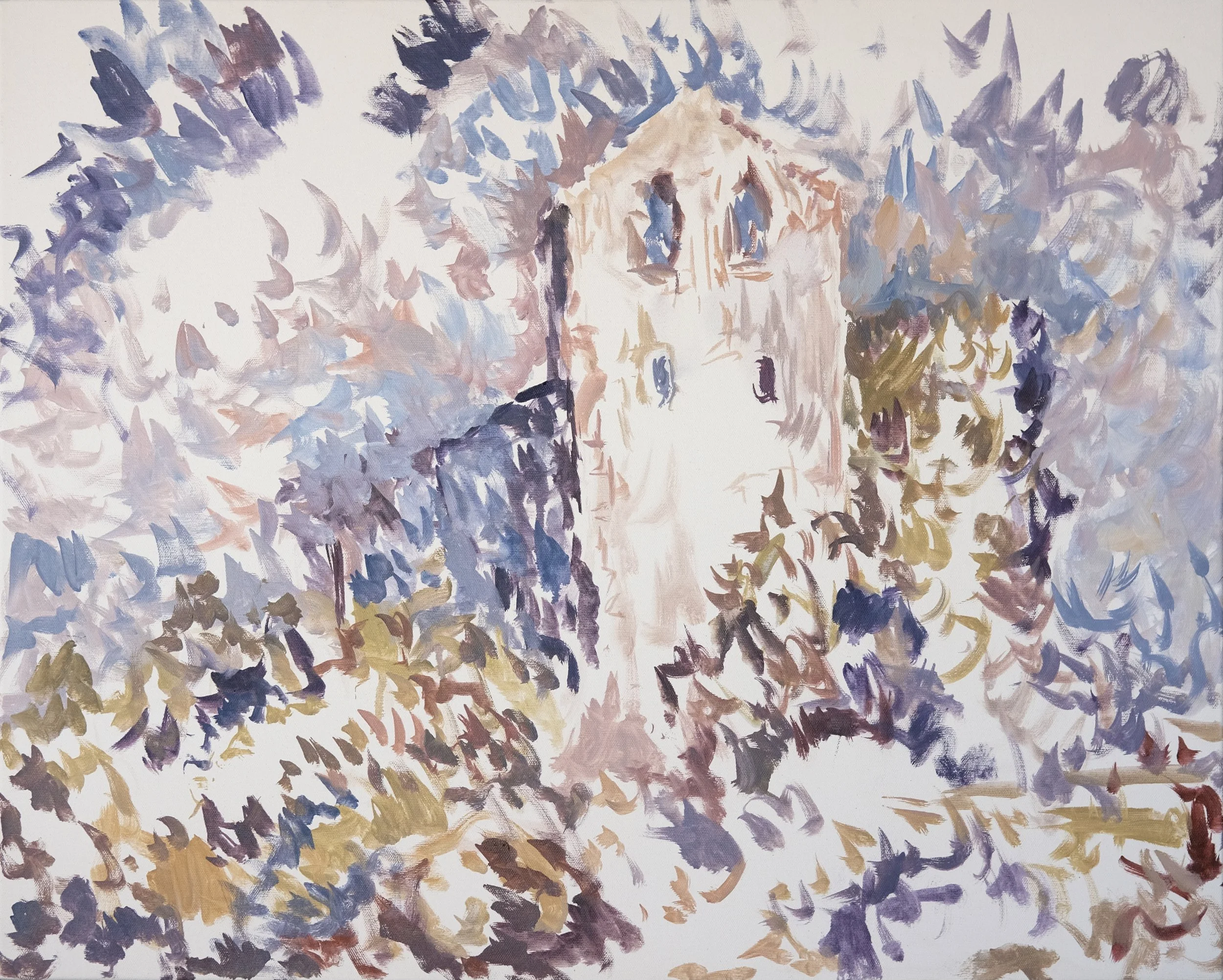  O’Neill Cushman oil painting en plain air Chateau de Jarjayes  Marchutz School artist landscape painter 