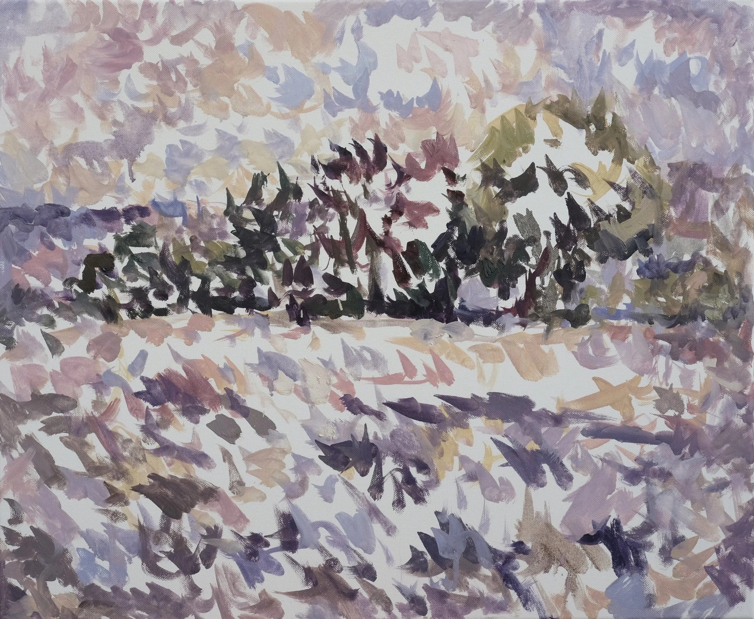  O’Neill Cushman oil painting en plain air Trees in Giverny series  School artist in the home town of Claude Monet 