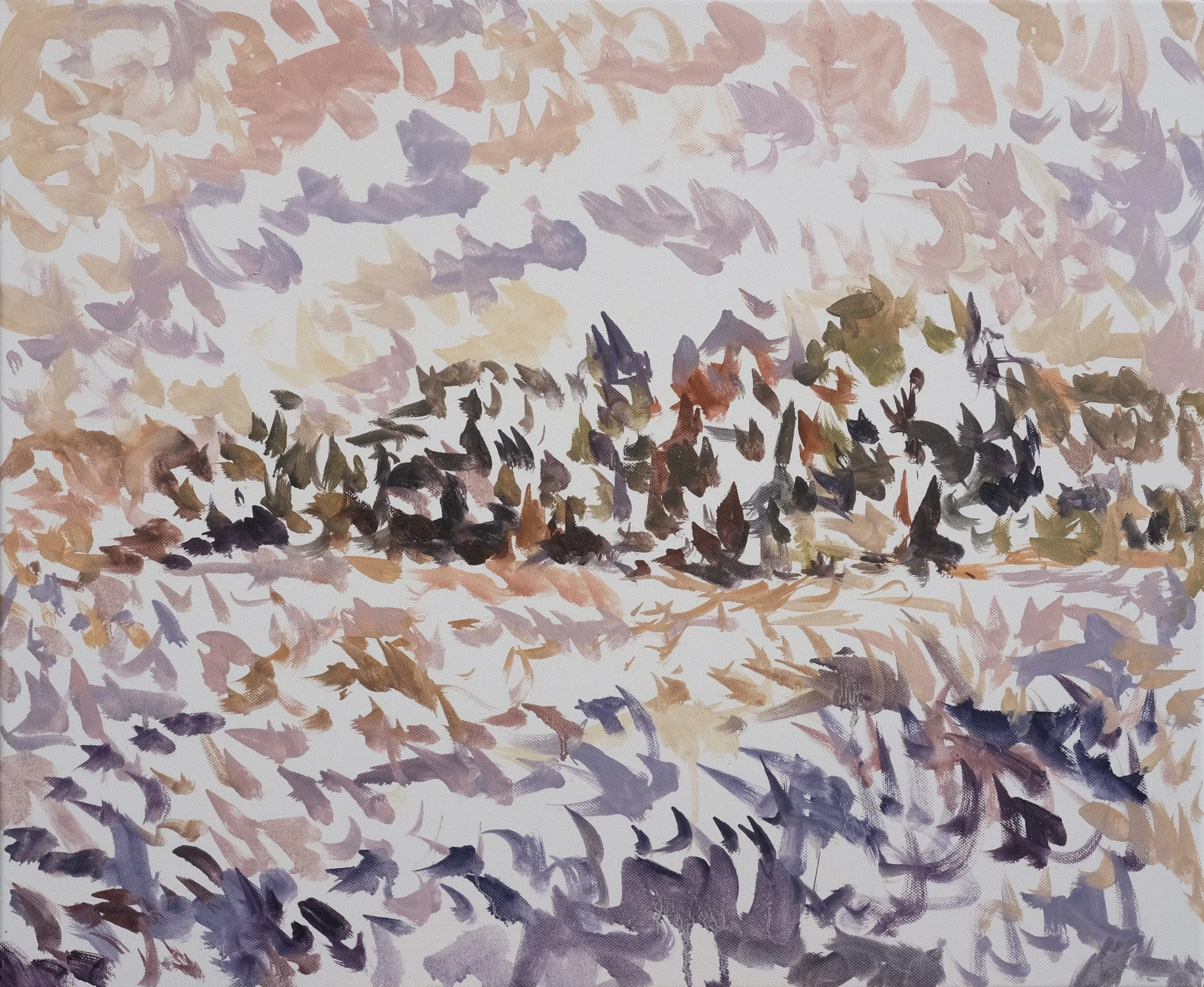  O’Neill Cushman oil painting en plain air Trees in Giverny series  School artist in the home town of Claude Monet 