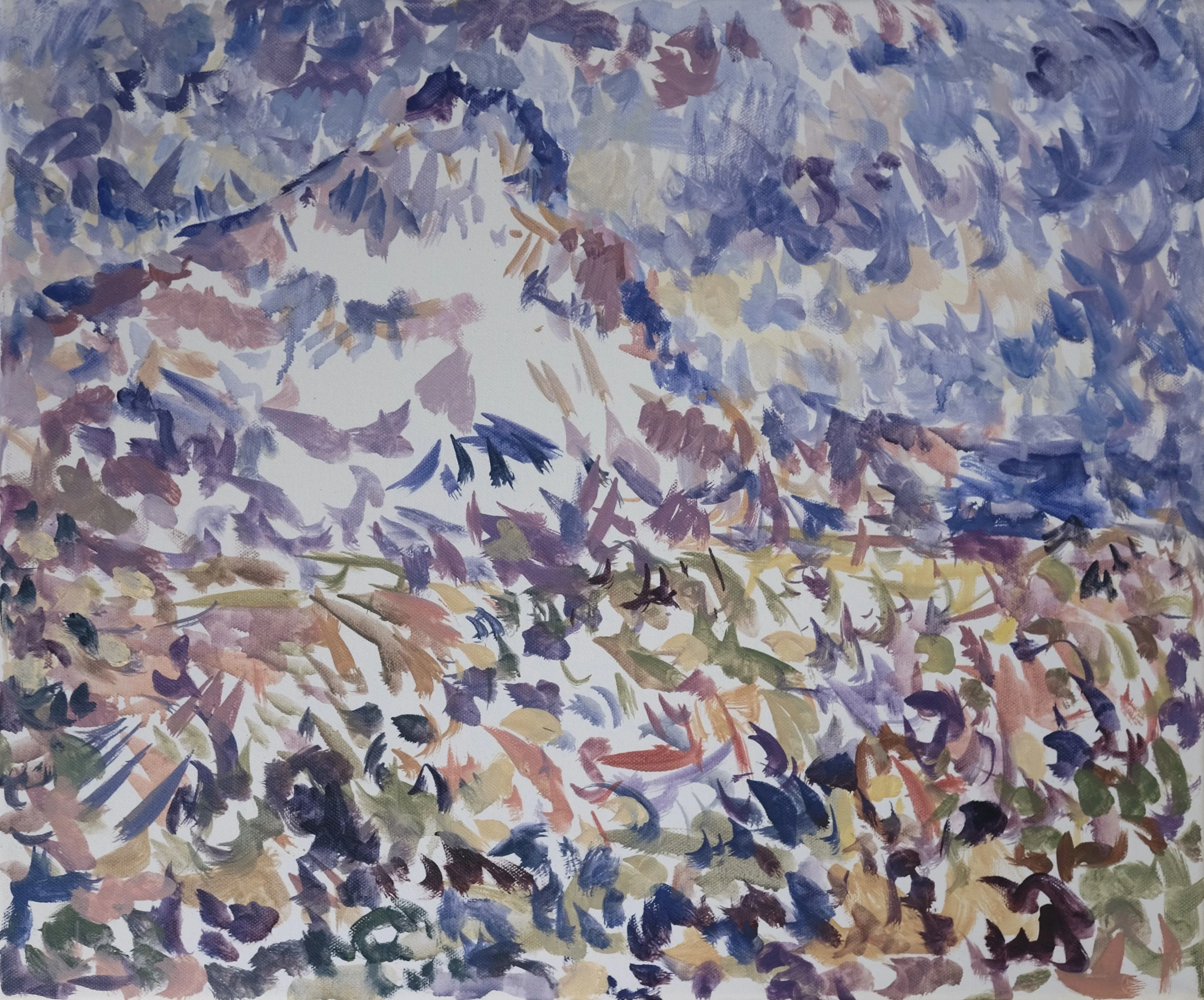  O’Neill Cushman oil painting en plain air Mont Sainte Victoire from the Bibemus Plateau series in Aix en Provence Marchutz School artist 