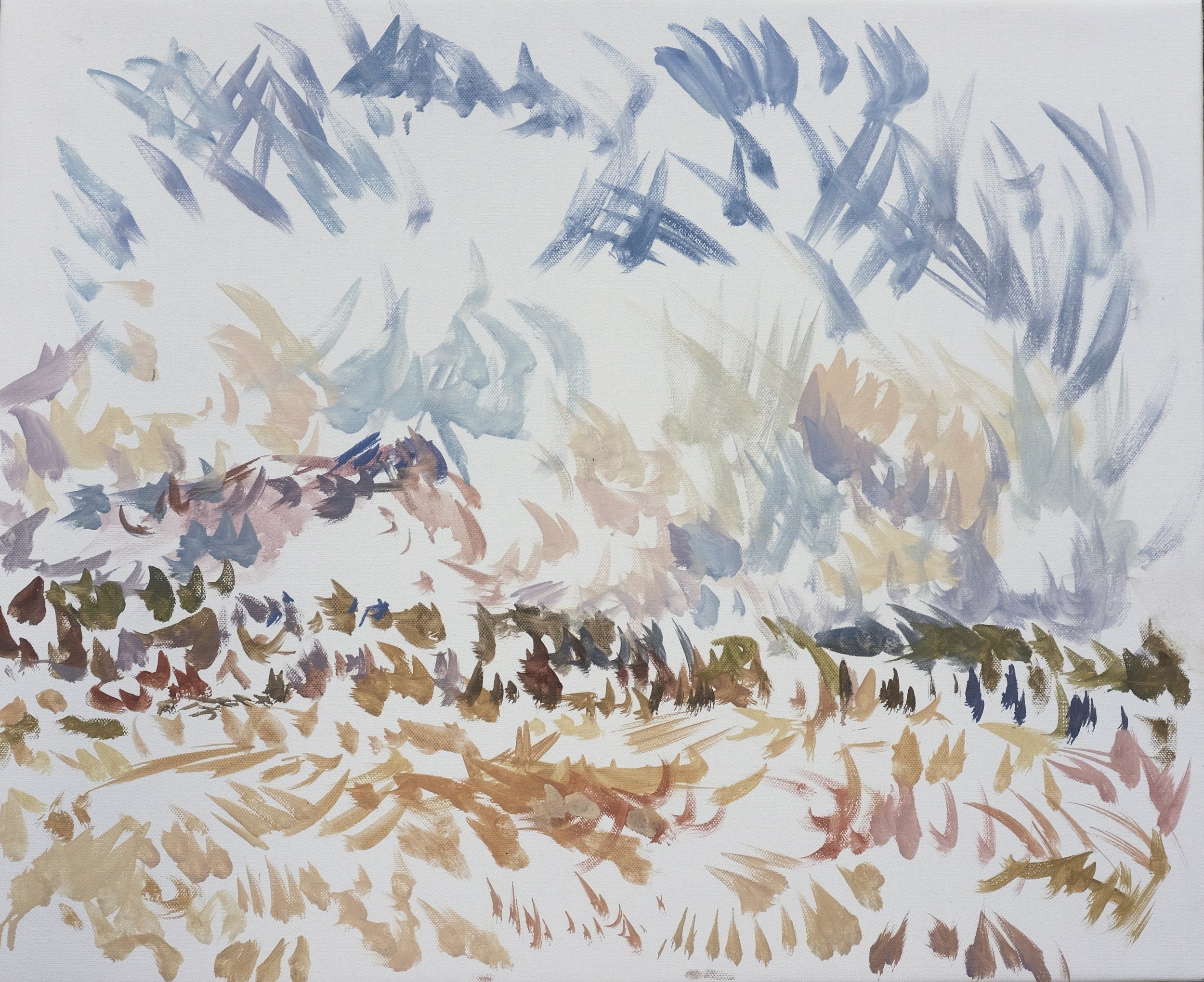  O’Neill Cushman oil painting en plain air Mont Sainte Victoire from the Chemin des Lauves series in Aix en Provence Marchutz School artist 