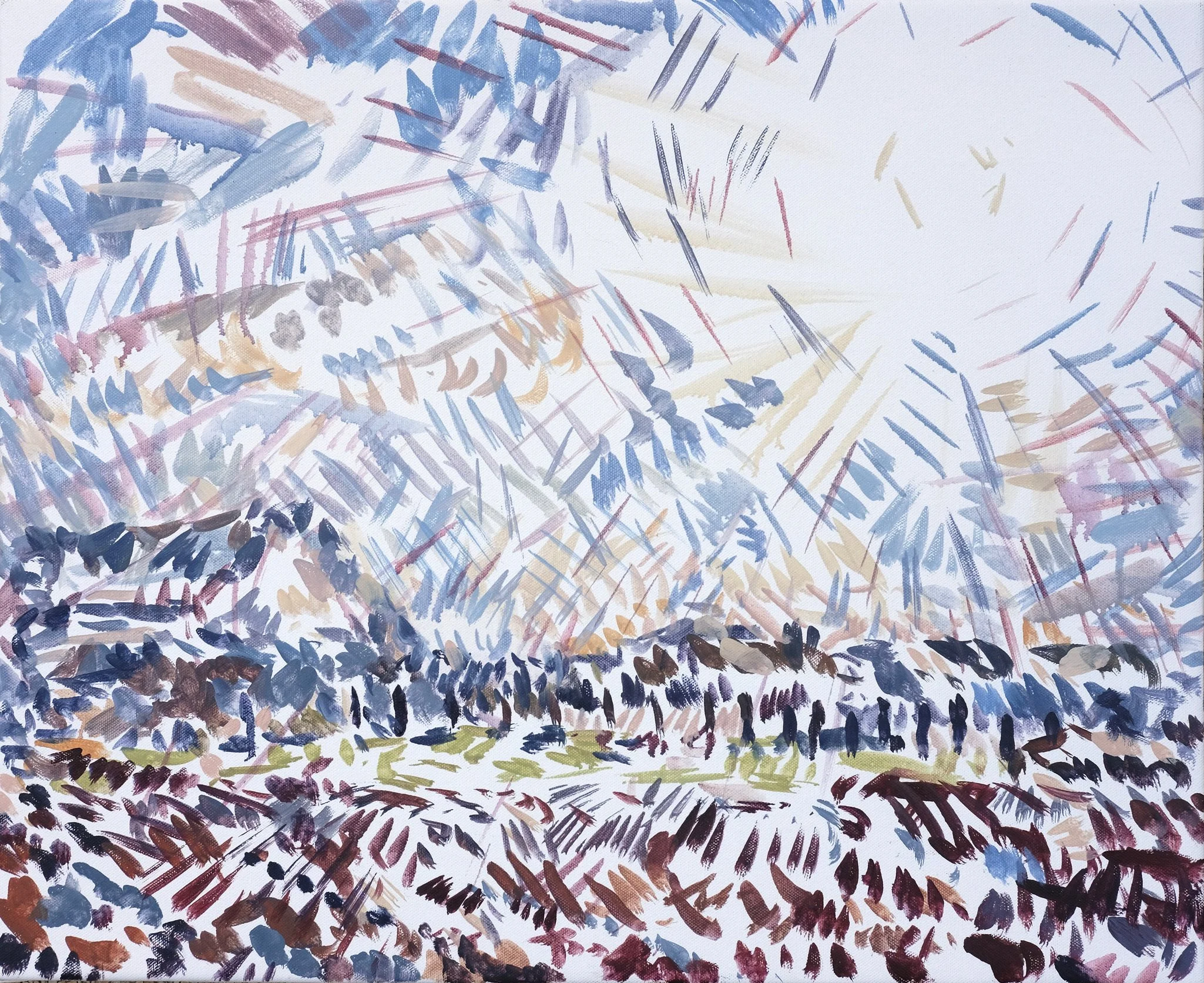  O’Neill Cushman oil painting en plain air Mont Sainte Victoire from the Chemin des Lauves series in Aix en Provence Marchutz School artist landscape painter 