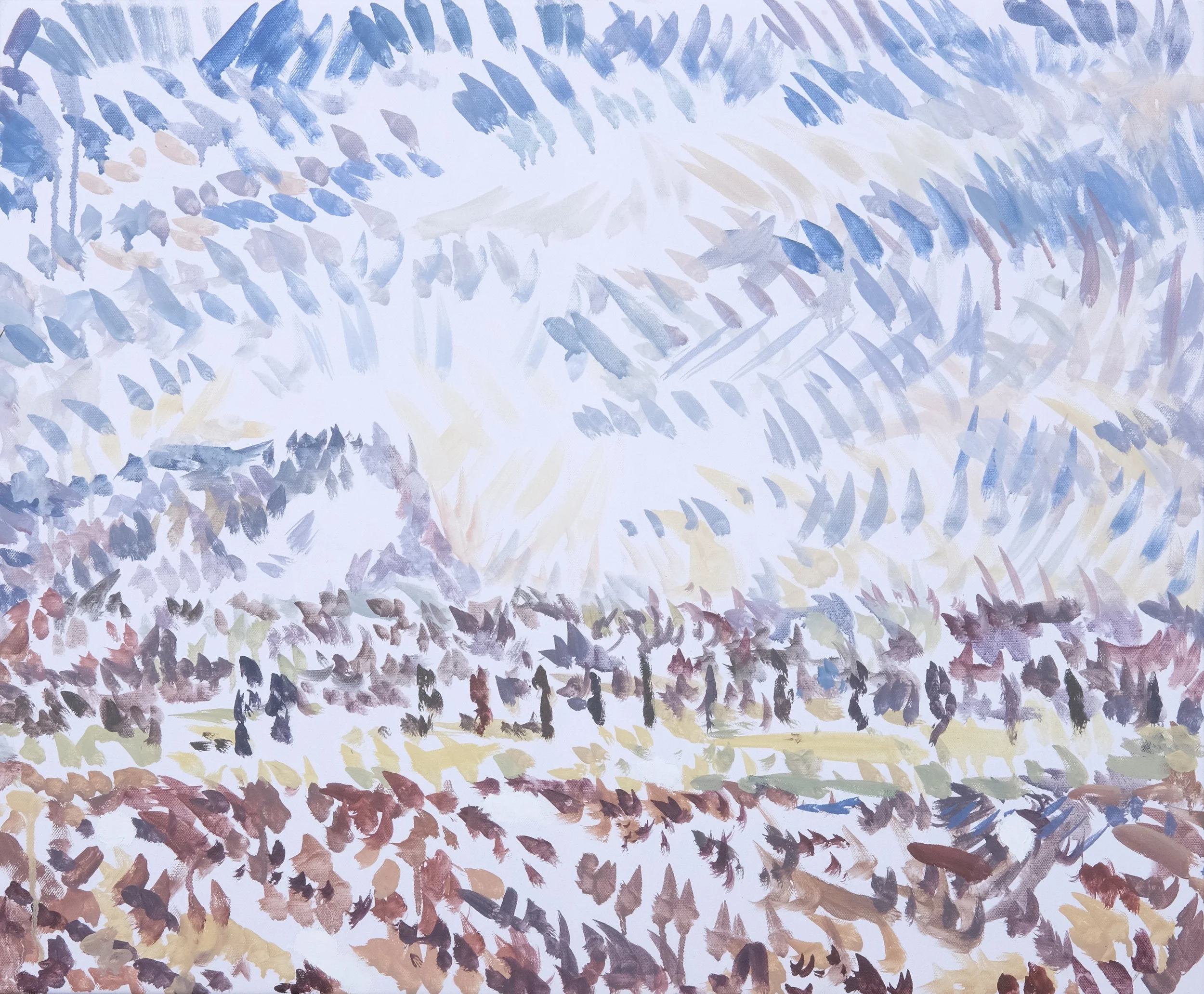  O’Neill Cushman oil painting en plain air Mont Sainte Victoire from the Chemin des Lauves series in Aix en Provence Marchutz School artist landscape painter 